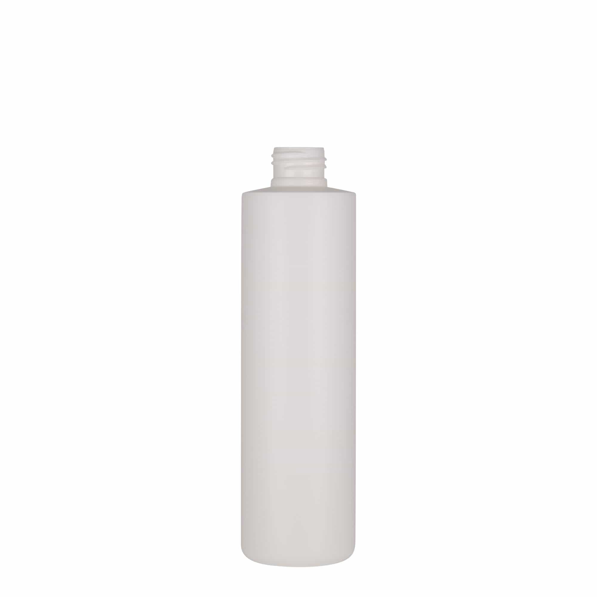 Bottiglia in plastica da 250 ml 'Pipe', HDPE verde, bianca, bocca: 24/410 Bottiglia in plastica da 250 ml 'Pipe', HDPE verde, bianca, bocca: 24/410