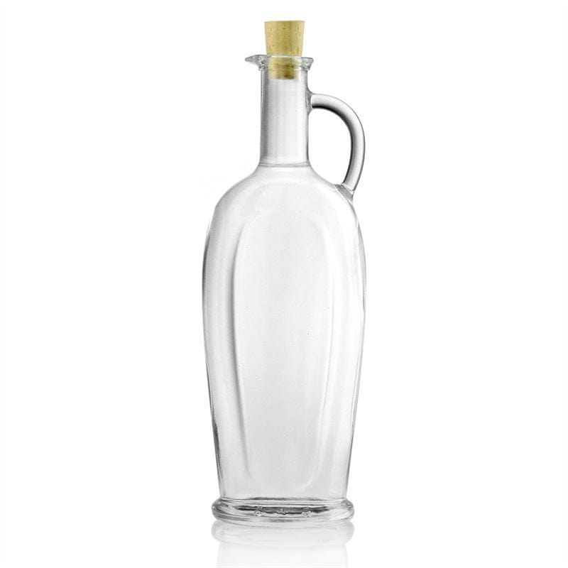 Bottiglia di vetro da 500 ml 'Eleganta', ovale, bocca: sughero