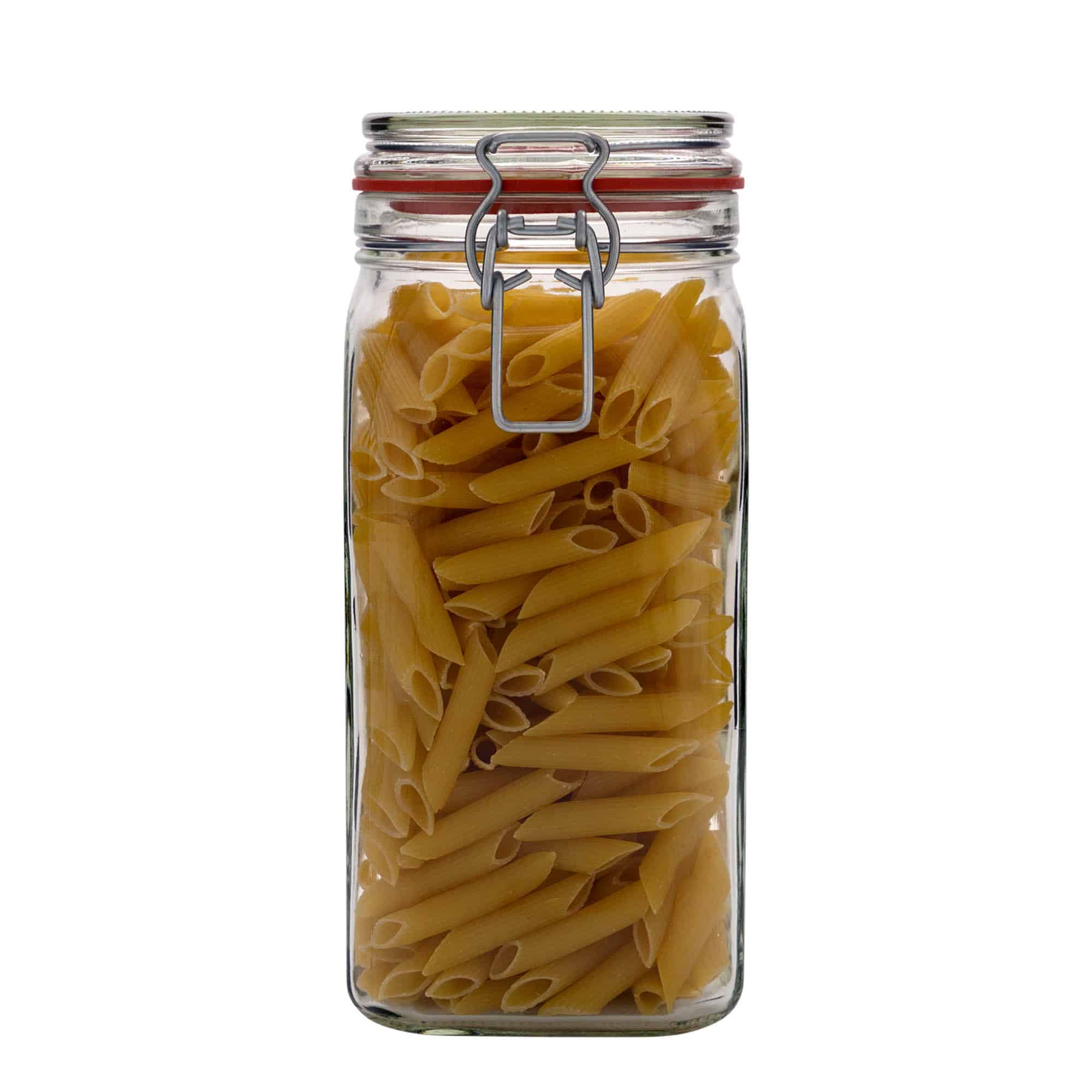 1.540 ml barattolo con chiusura a filo #, quadrato, bocca: chiusura a filo