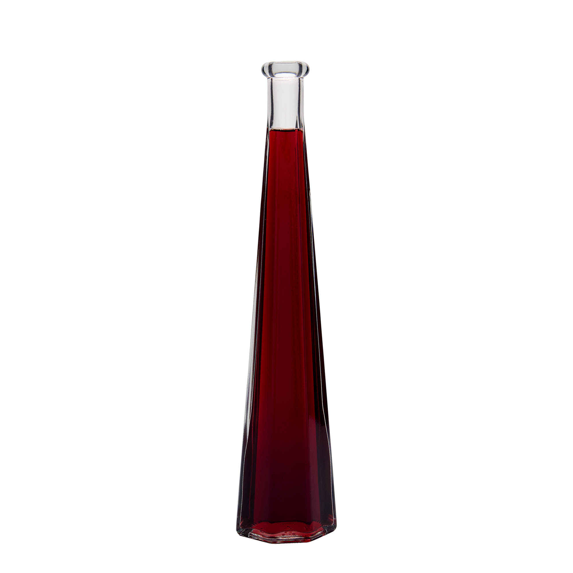 Bottiglia di vetro da 200 ml 'Dama Sexta', esagonale, bocca: tappo di sughero Bottiglia di vetro da 200 ml 'Dama Sexta', esagonale, bocca: tappo di sughero