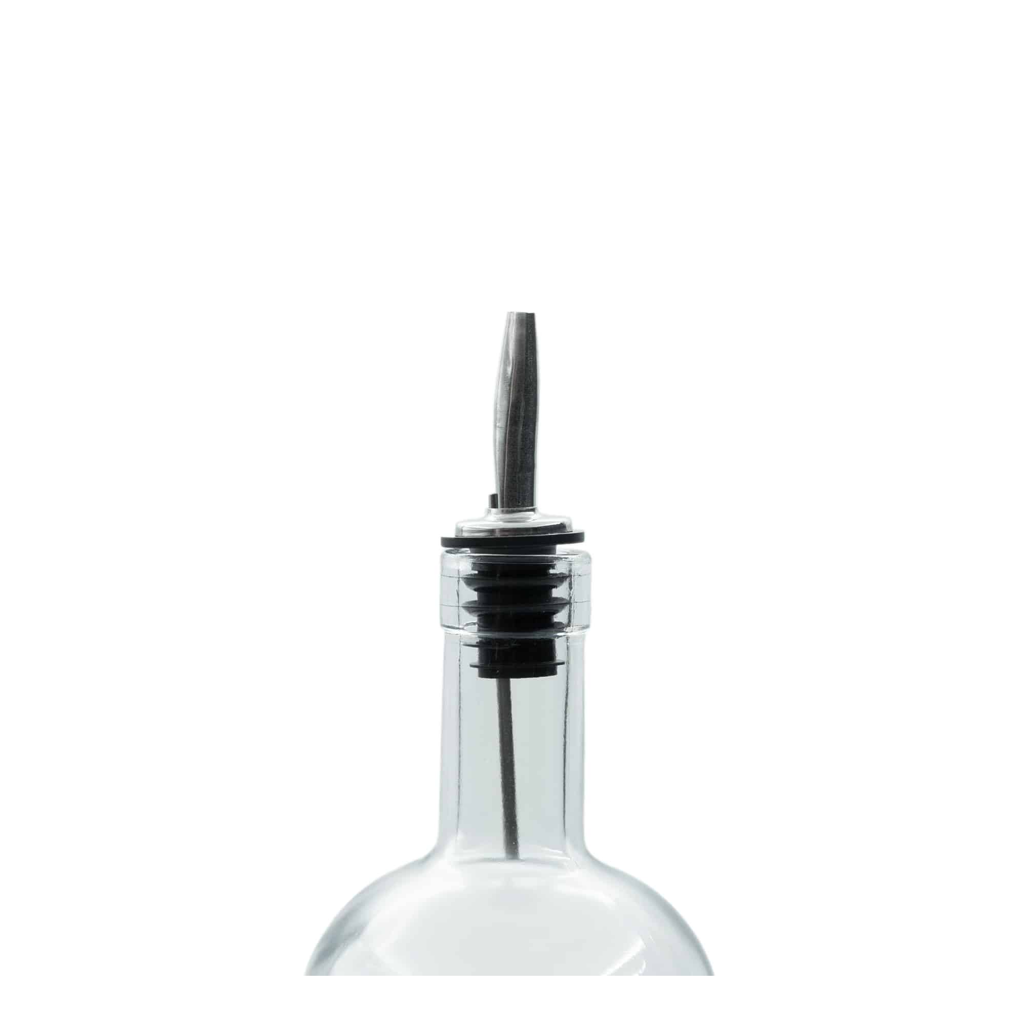 Tappo versatore Inox cannula per lìaria, acciaio inossidabile, argento-nero