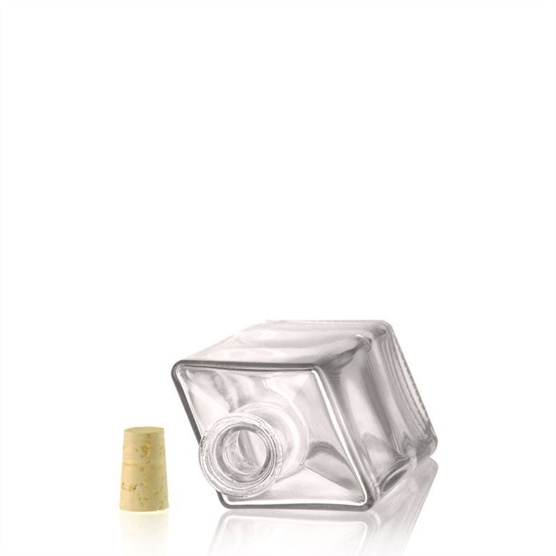 Bottiglia di vetro da 500 ml 'Riva', a forma di rombo, bocca: tappo in sughero Bottiglia di vetro da 500 ml 'Riva', a forma di rombo, bocca: tappo in sughero