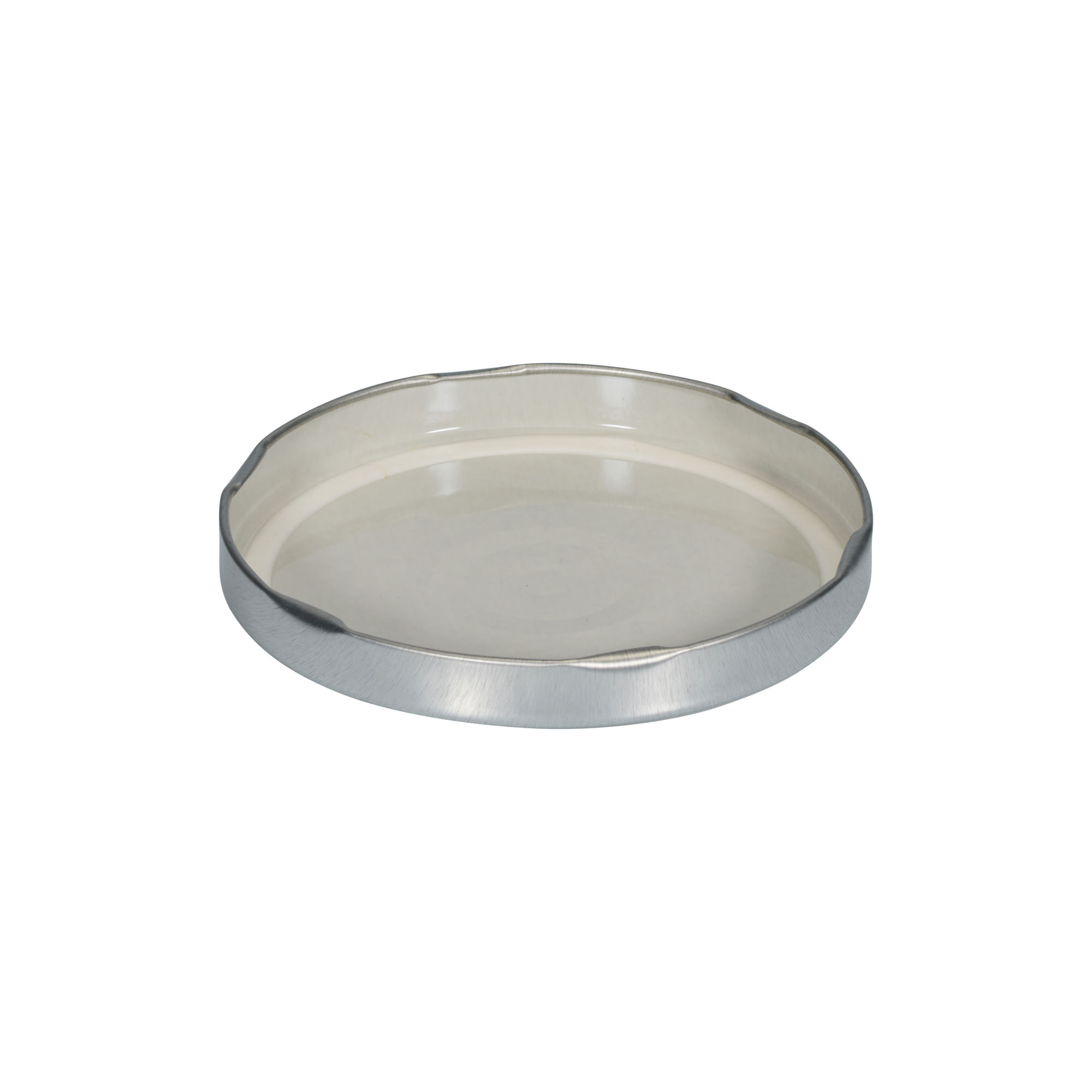 Tappo Twist-Off, lamina bianca, argento, per bocca: TO 100 Tappo Twist-Off, lamina bianca, argento, per bocca: TO 100
