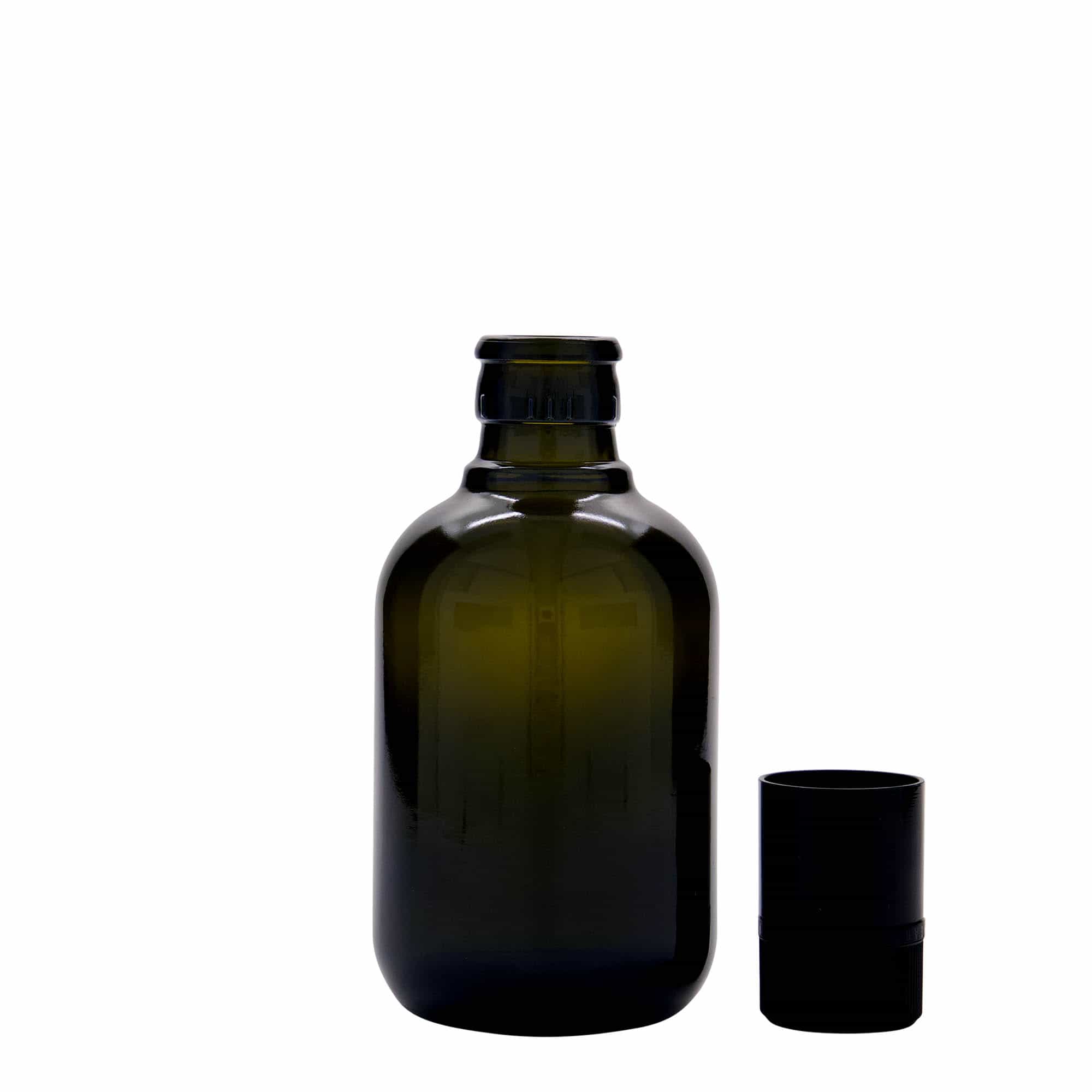 250 ml Bottiglia olio/aceto 'Biolio', vetro, verde antico, imboccatura: DOP