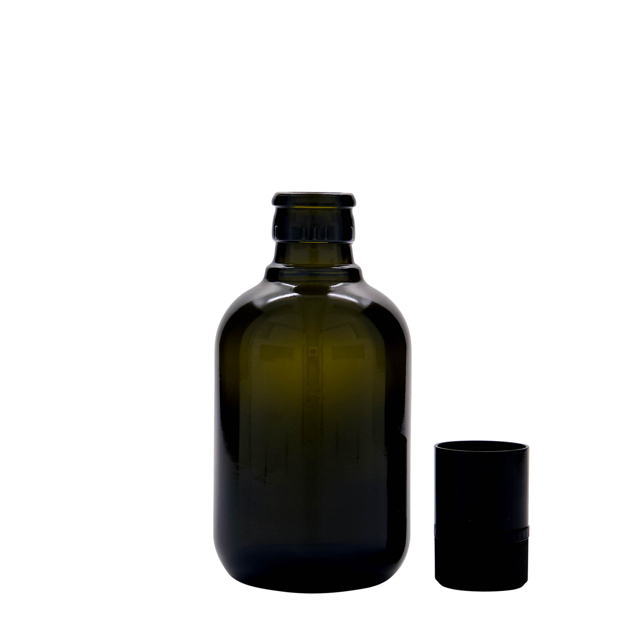 250 ml Bottiglia per aceto/olio 'Biolio', vetro, verde antico, bocca: DOP
