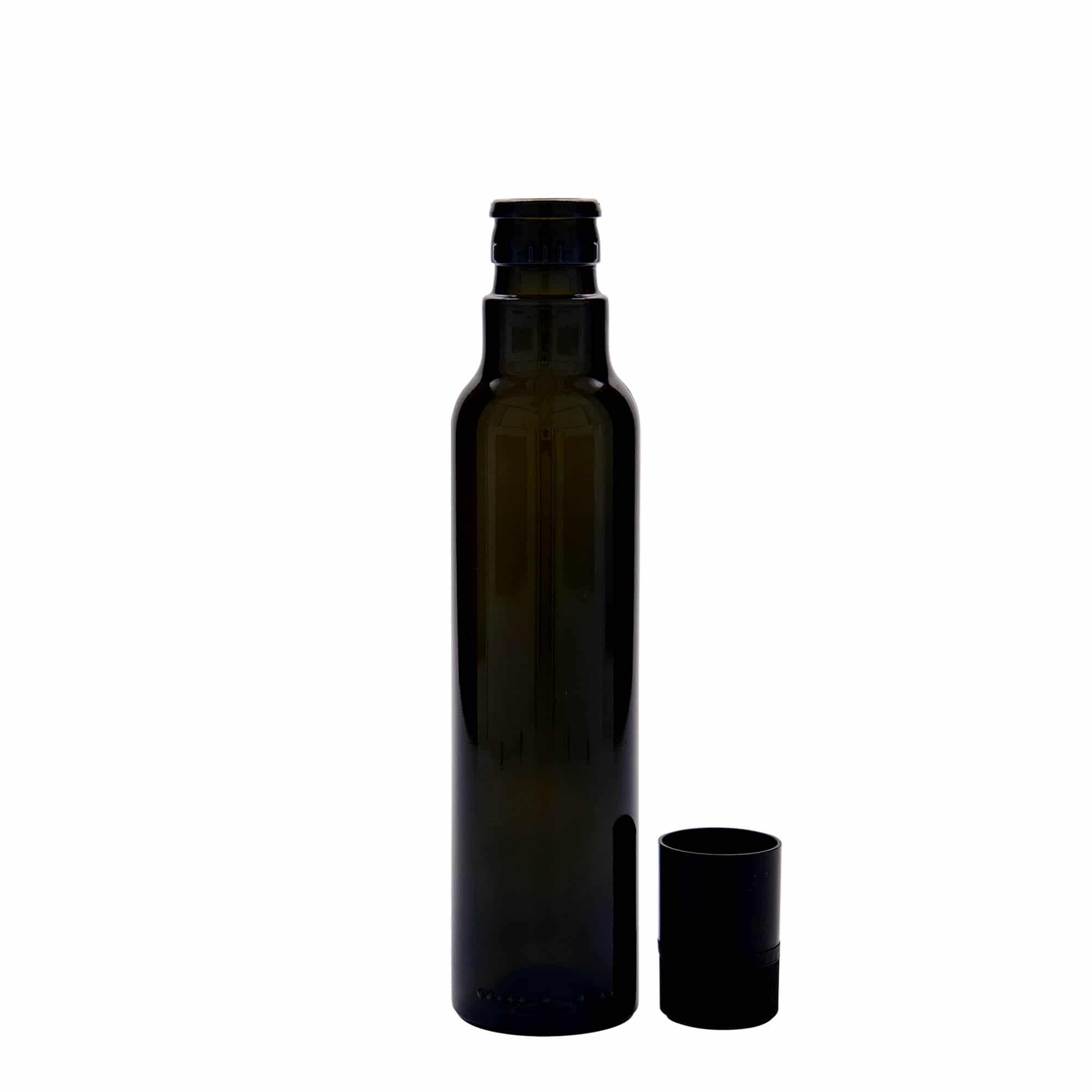 250 ml Bottiglia olio/aceto 'Willy New', vetro, verde antico, imboccatura: DOP