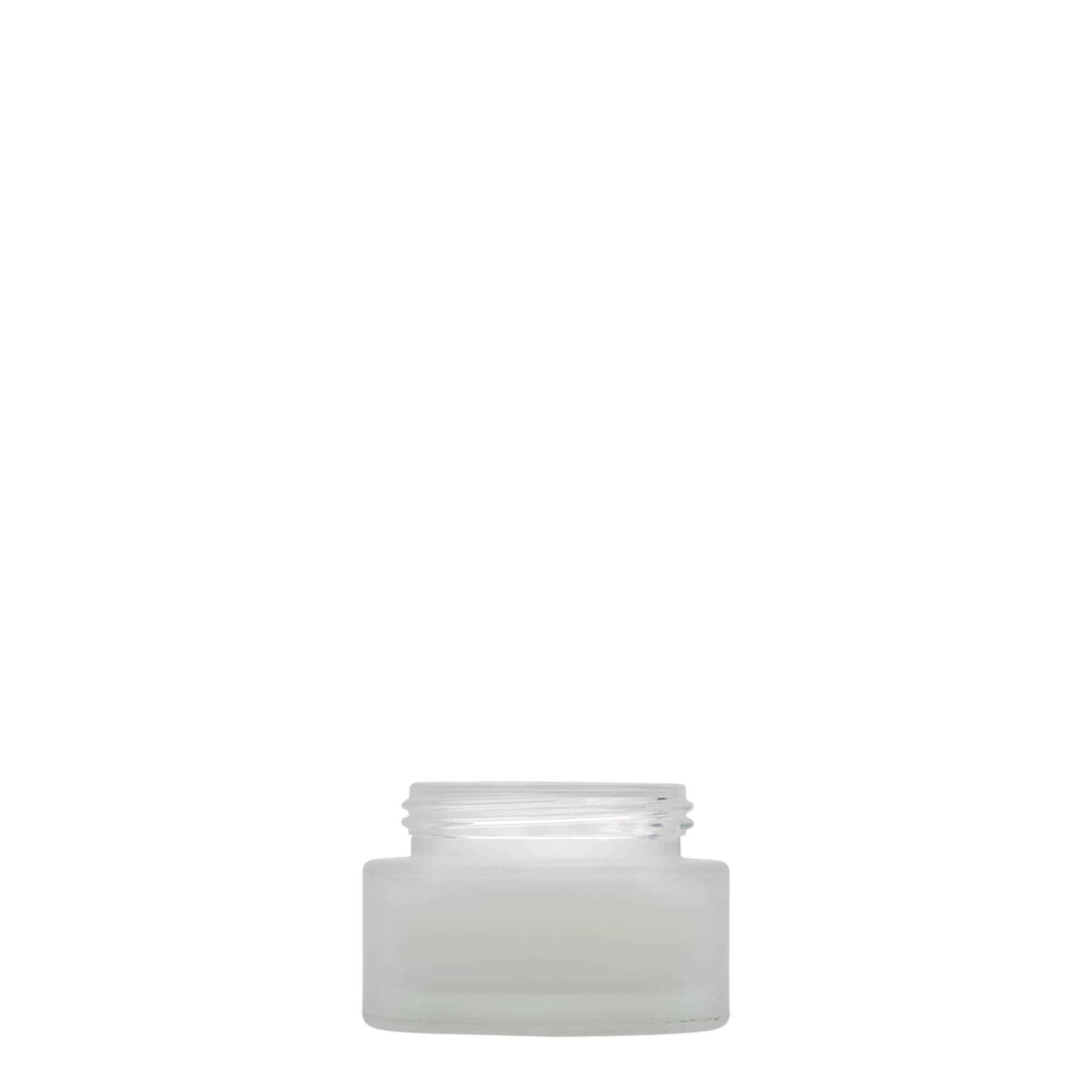 15 ml barattolo 'Edizione Platino', vetro, ghiacciato, bocca: chiusura a vite