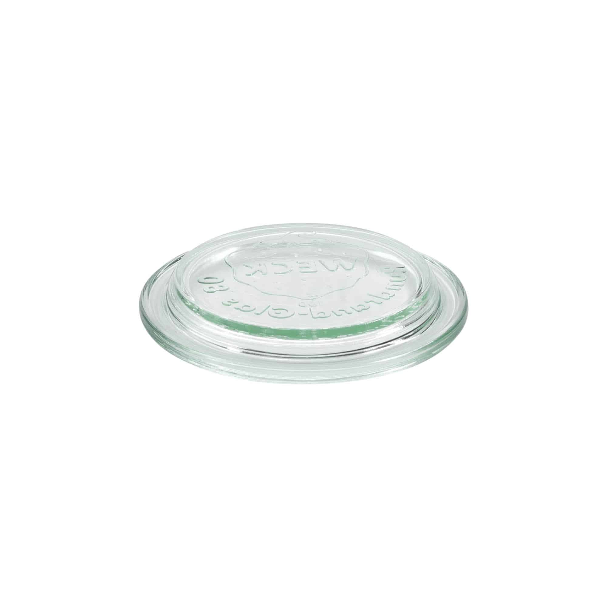 Coperchio in vetro WECK, bordo rotondo, per bocca: RR80 Coperchio in vetro WECK, bordo rotondo, per bocca: RR80
