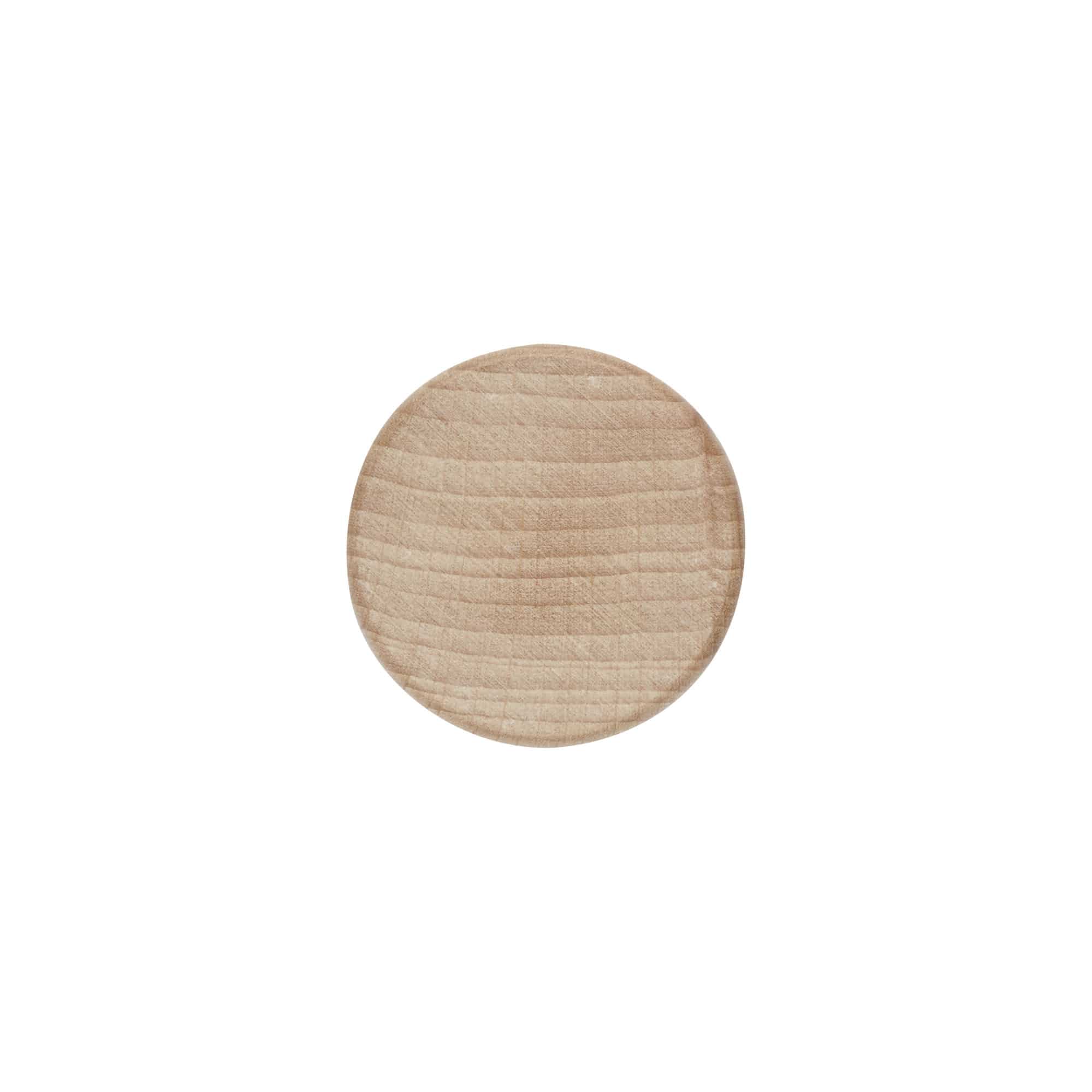 Tappo a vite, legno, beige, per bocca: GPI 28/400 Tappo a vite, legno, beige, per bocca: GPI 28/400