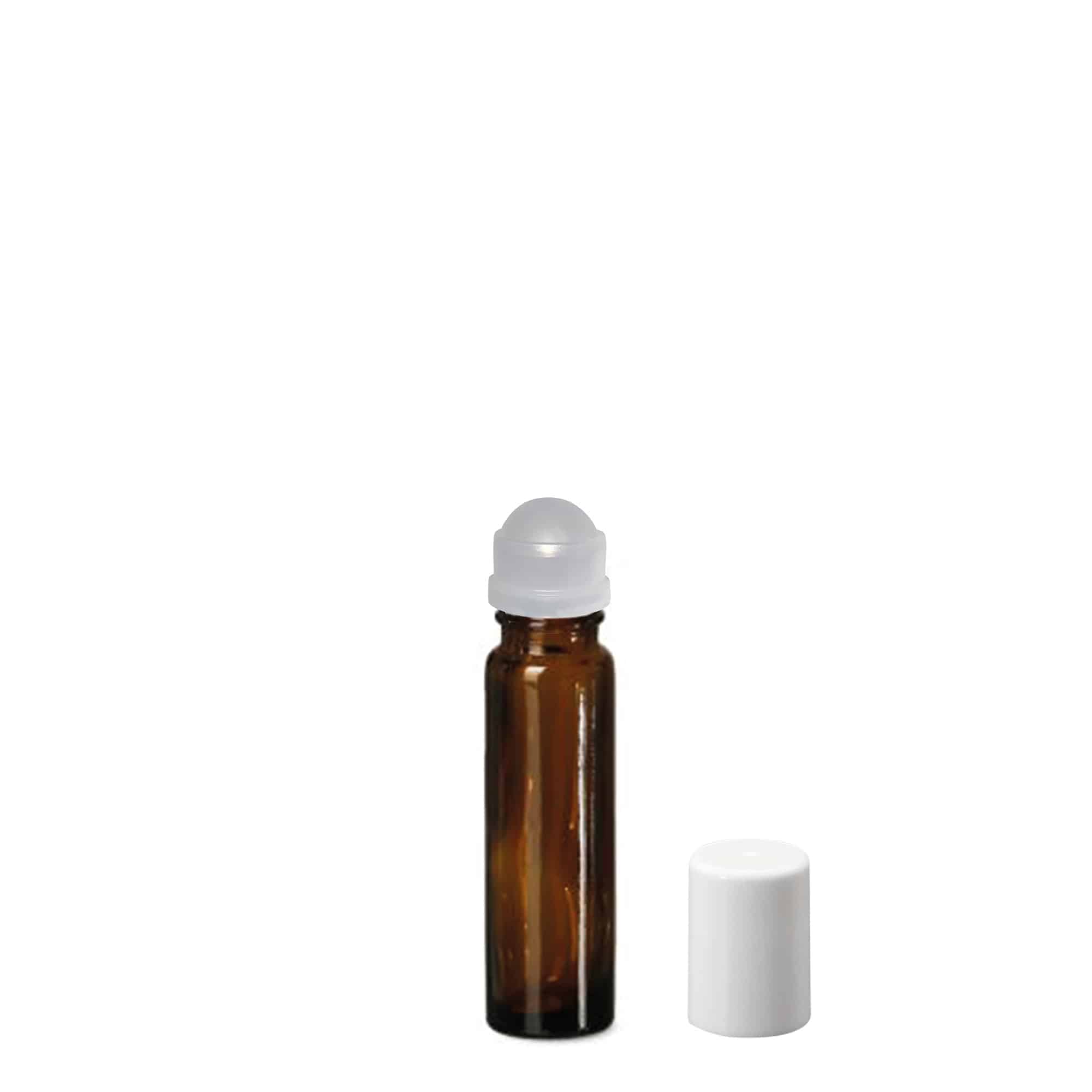 10 ml flacone roll-on, vetro, marrone, bocca: chiusura a vite