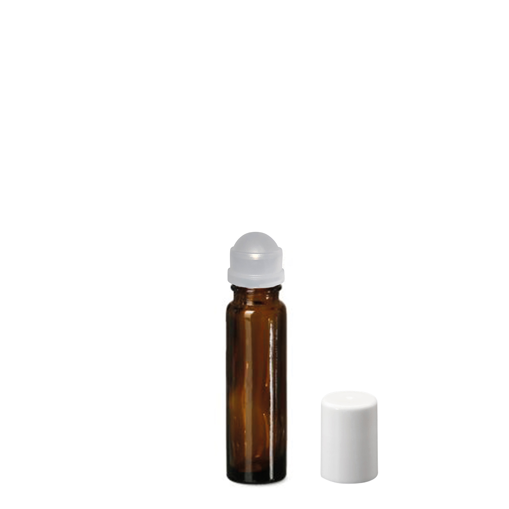 10 ml flacone roll-on, vetro, marrone, bocca: chiusura a vite