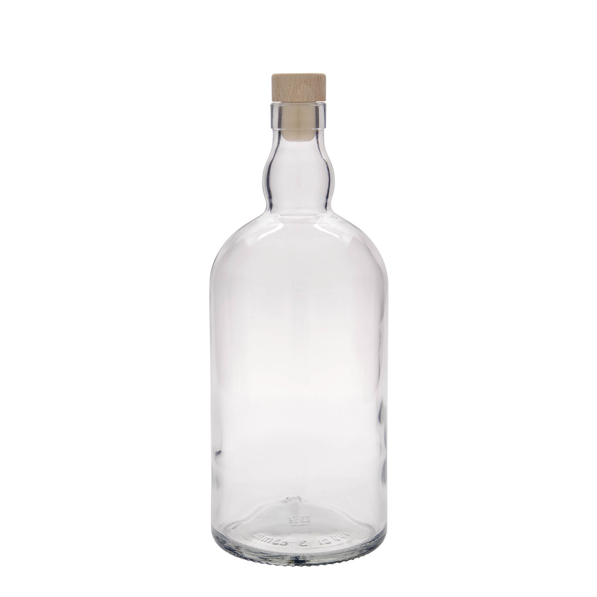 Bottiglia di vetro da 1000 ml 'Aberdeen', bocca: sughero Bottiglia di vetro da 1000 ml 'Aberdeen', bocca: sughero