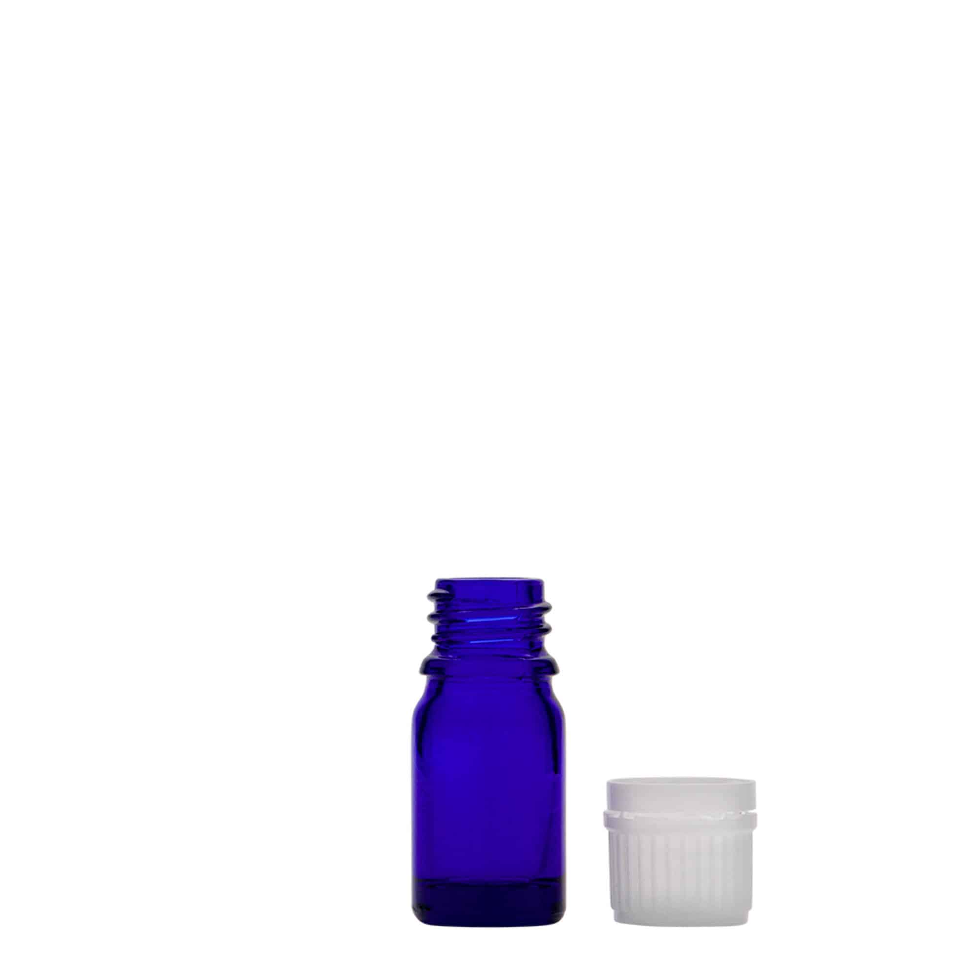 5 ml Boccetta di vetro, blu reale, imboccatura: DIN 18