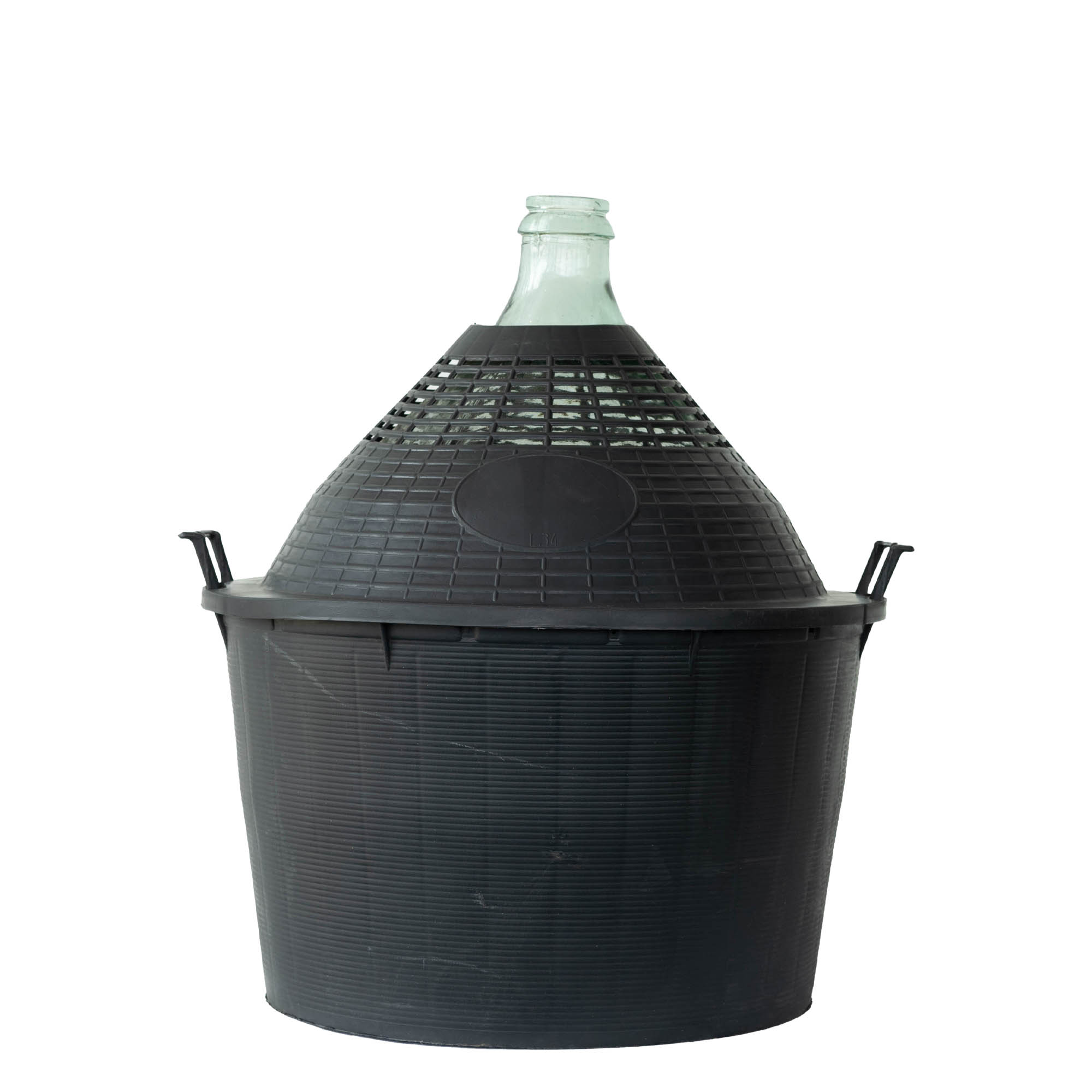 34 l Bombola a pallone collo stretto, vetro, bocca: coperchio a calotta 34 l Bombola a pallone collo stretto, vetro, bocca: coperchio a calotta