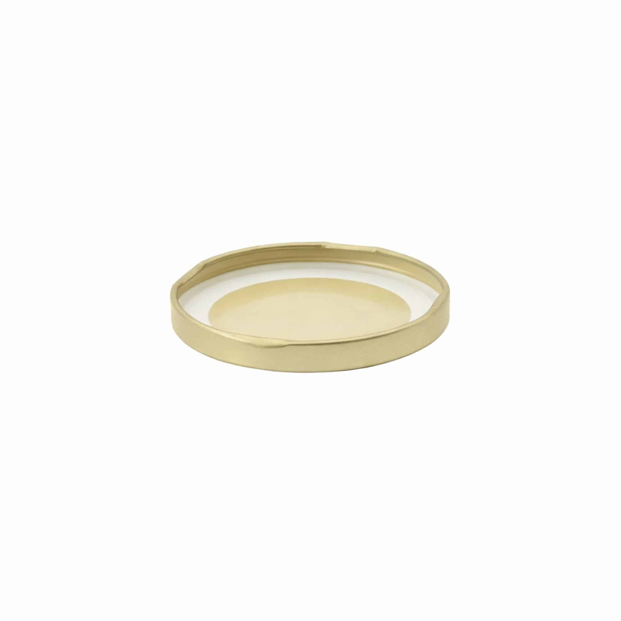 Tappi Twist-Off, lamina bianca, sterilizzabili, oro, per bocca: TO 66
