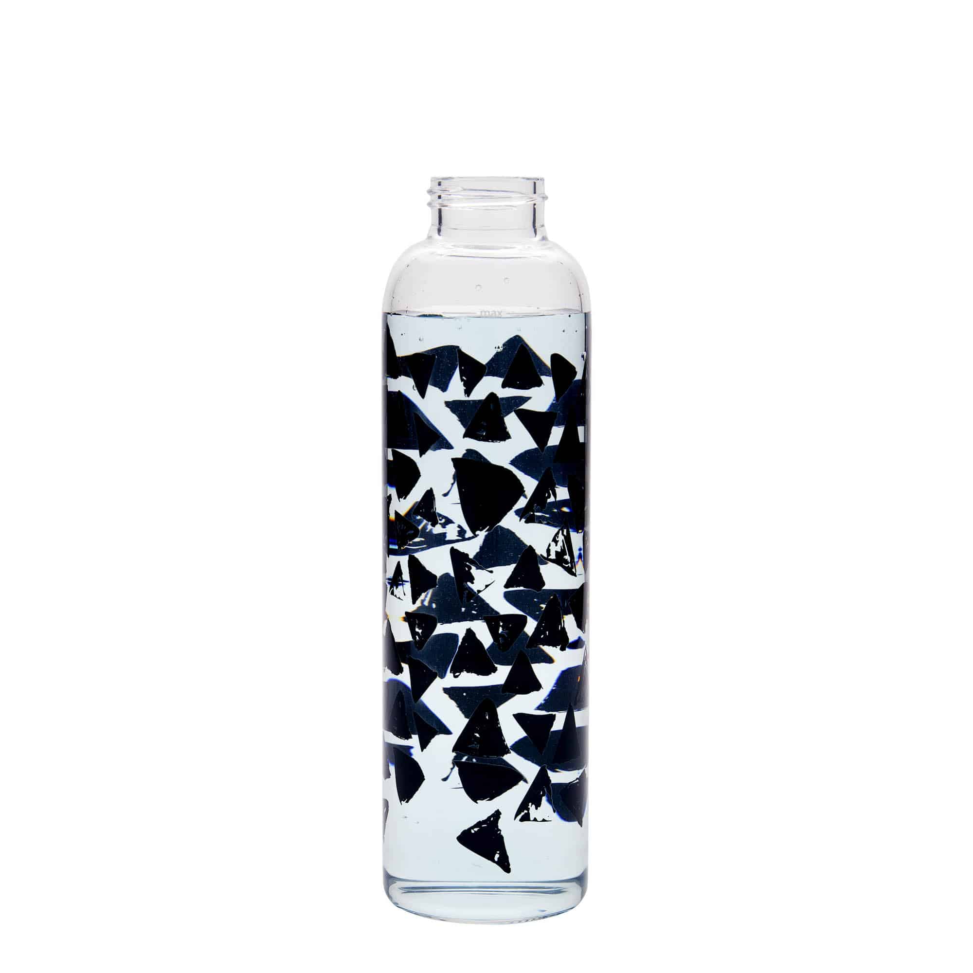 Borraccia da 500 ml 'Perseus - Triangoli Neri', bocca: chiusura a vite Borraccia da 500 ml 'Perseus - Triangoli Neri', bocca: chiusura a vite