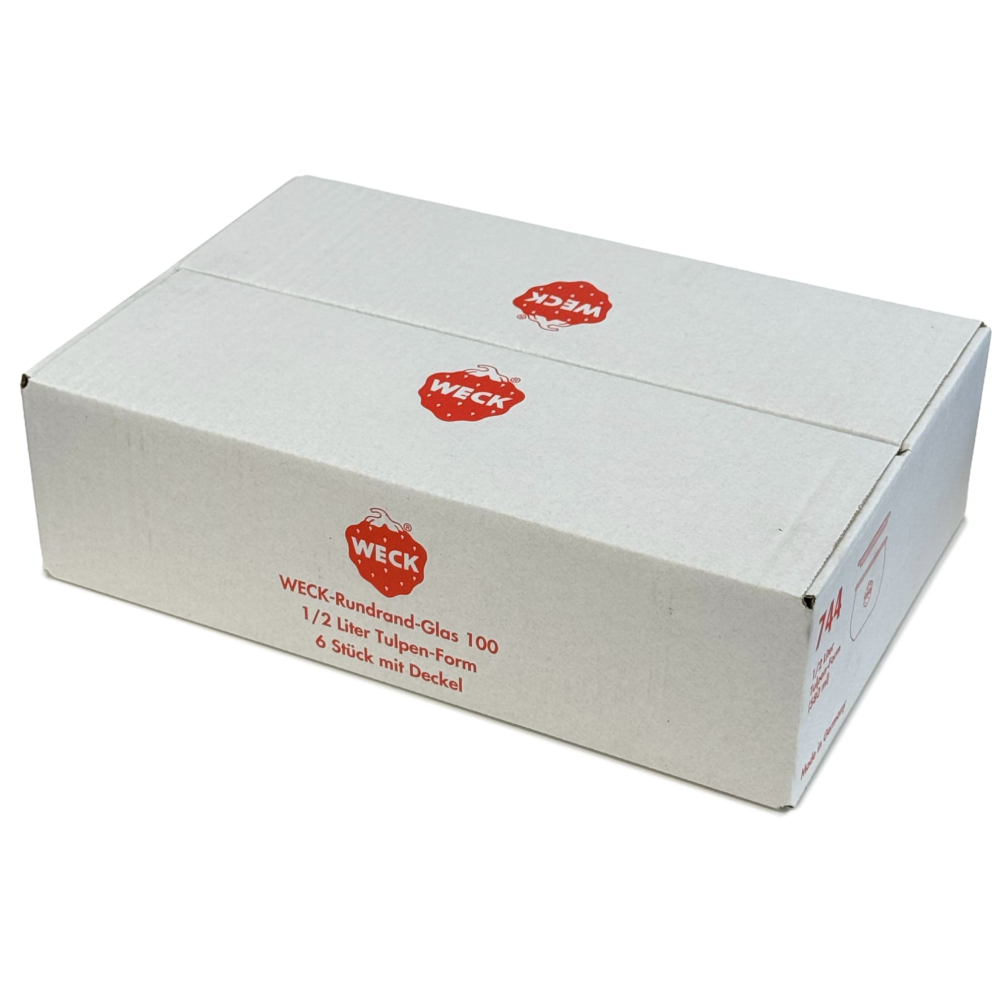 6x 580 ml vaso WECK a tulipano con coperchio in vetro RR 100