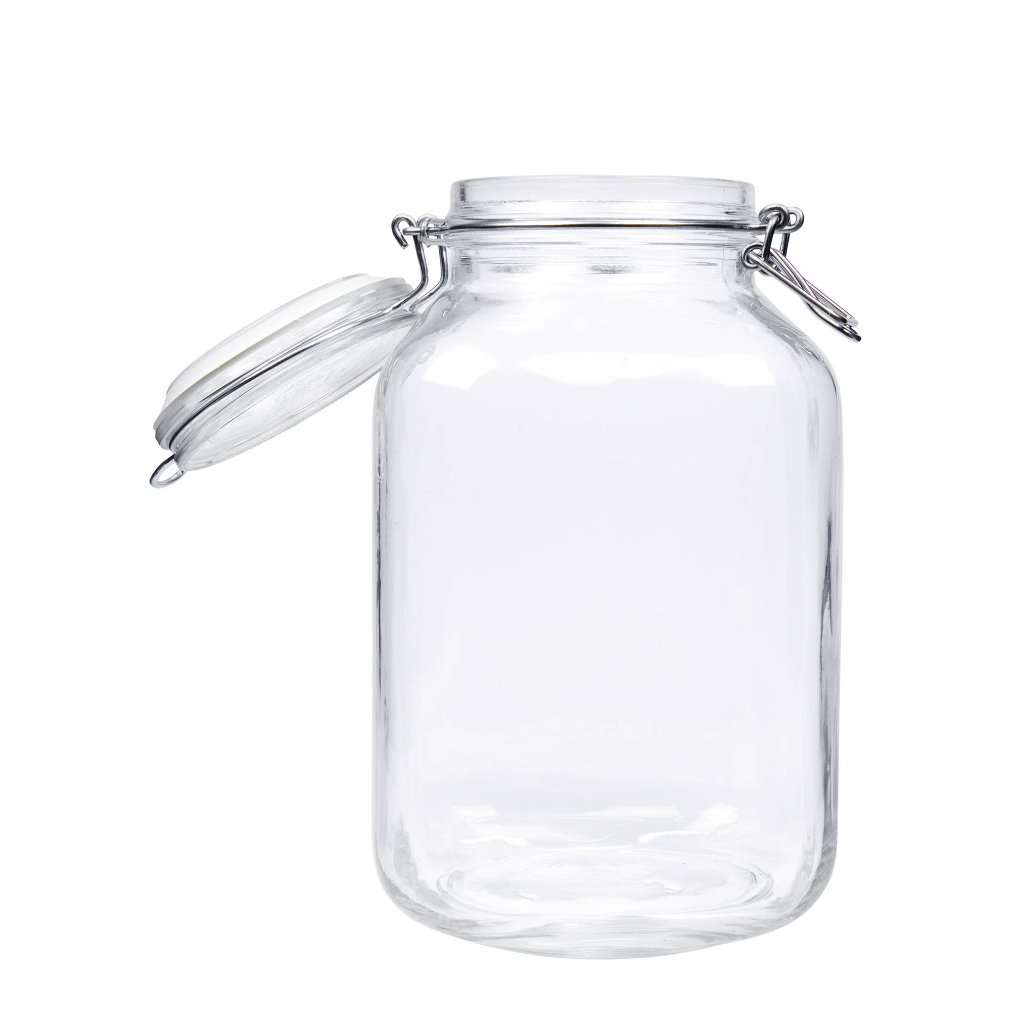 Barattolo con chiusura a filo "Fido" da 3.000 ml, quadrato, bocca: chiusura a filo