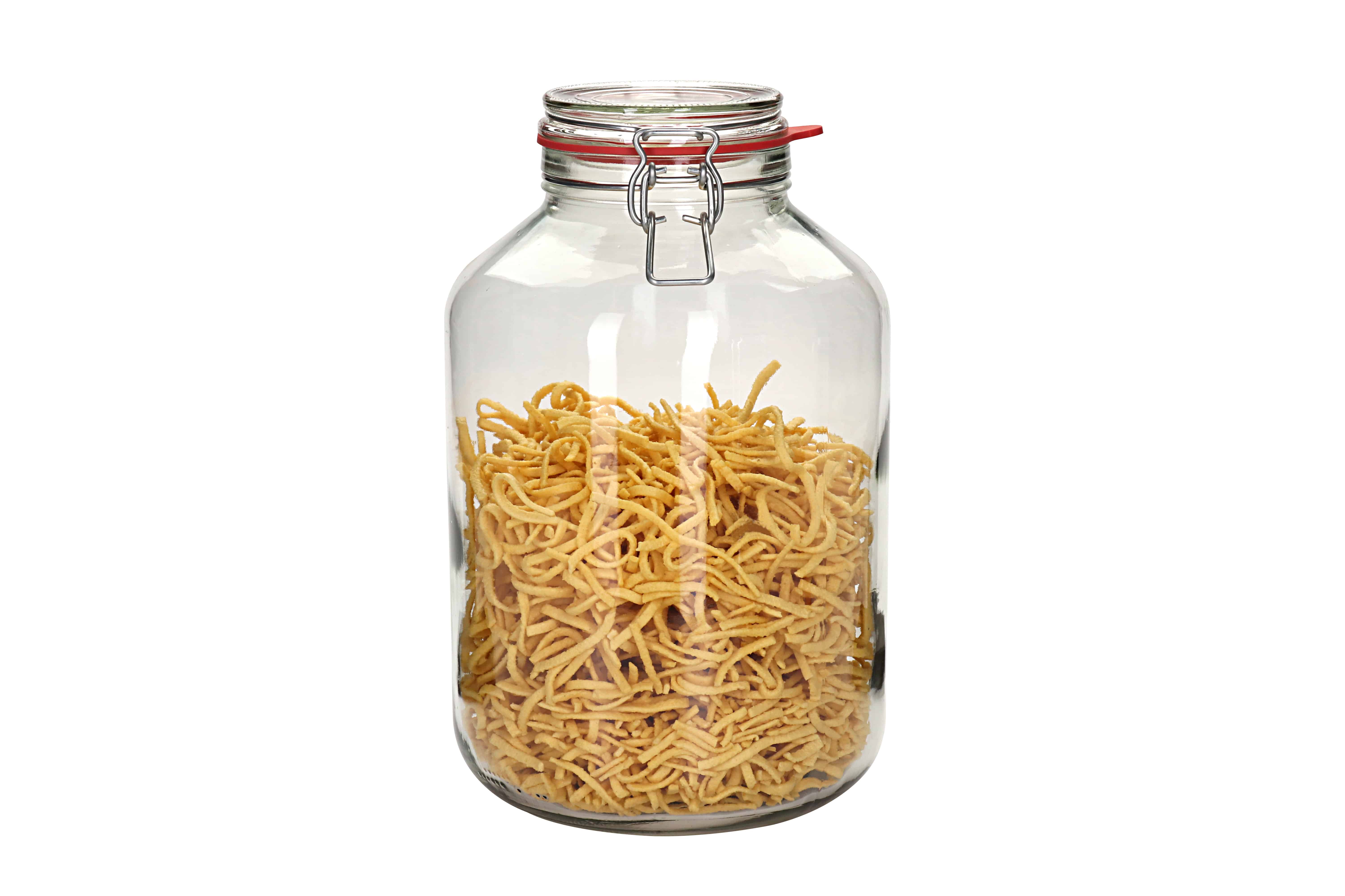 4.880 ml barattolo a chiusura con gancio metallico #, bocca: chiusura a gancio metallico