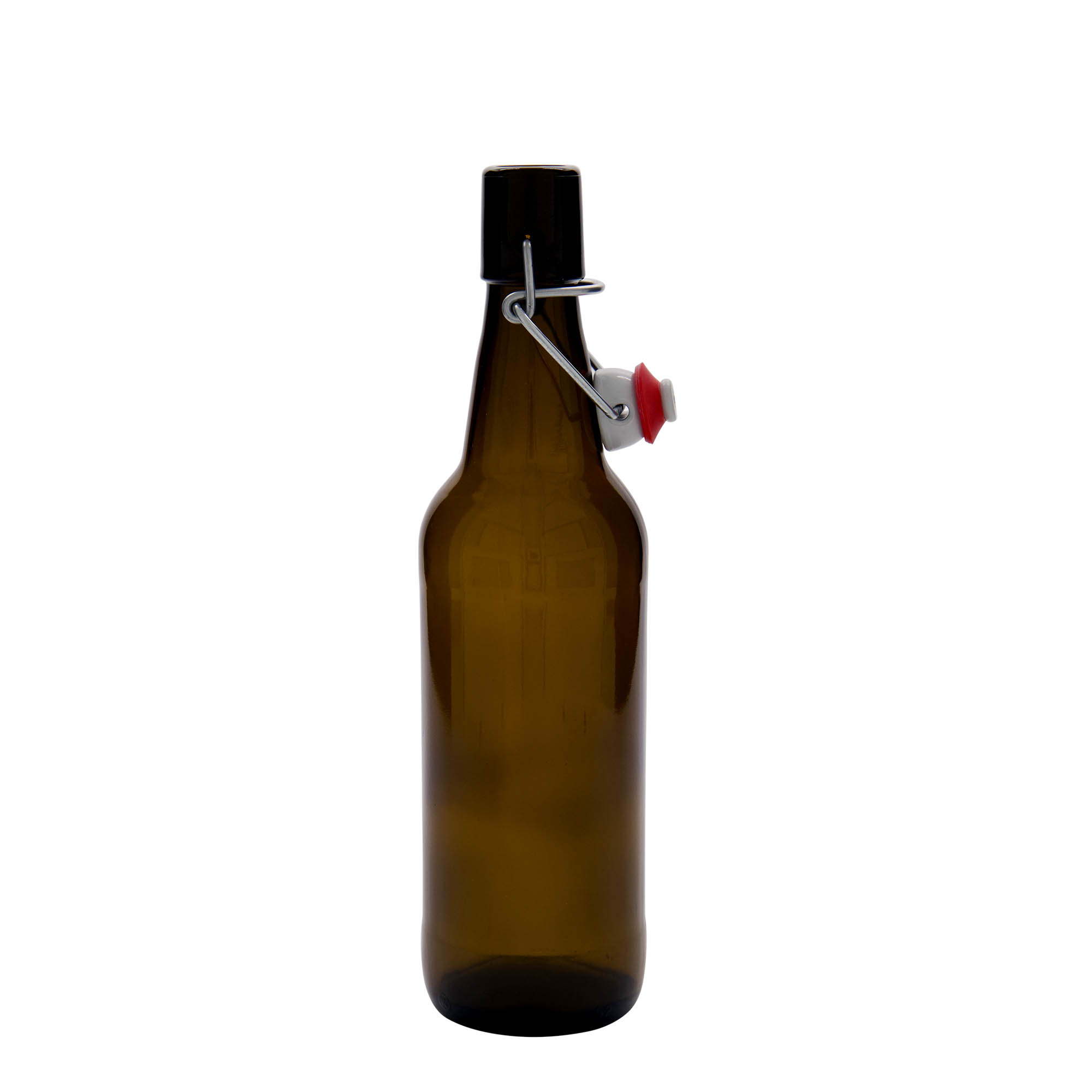Bottiglia di birra 500 ml, vetro, marrone, bocca: chiusura a leva Bottiglia di birra 500 ml, vetro, marrone, bocca: chiusura a leva
