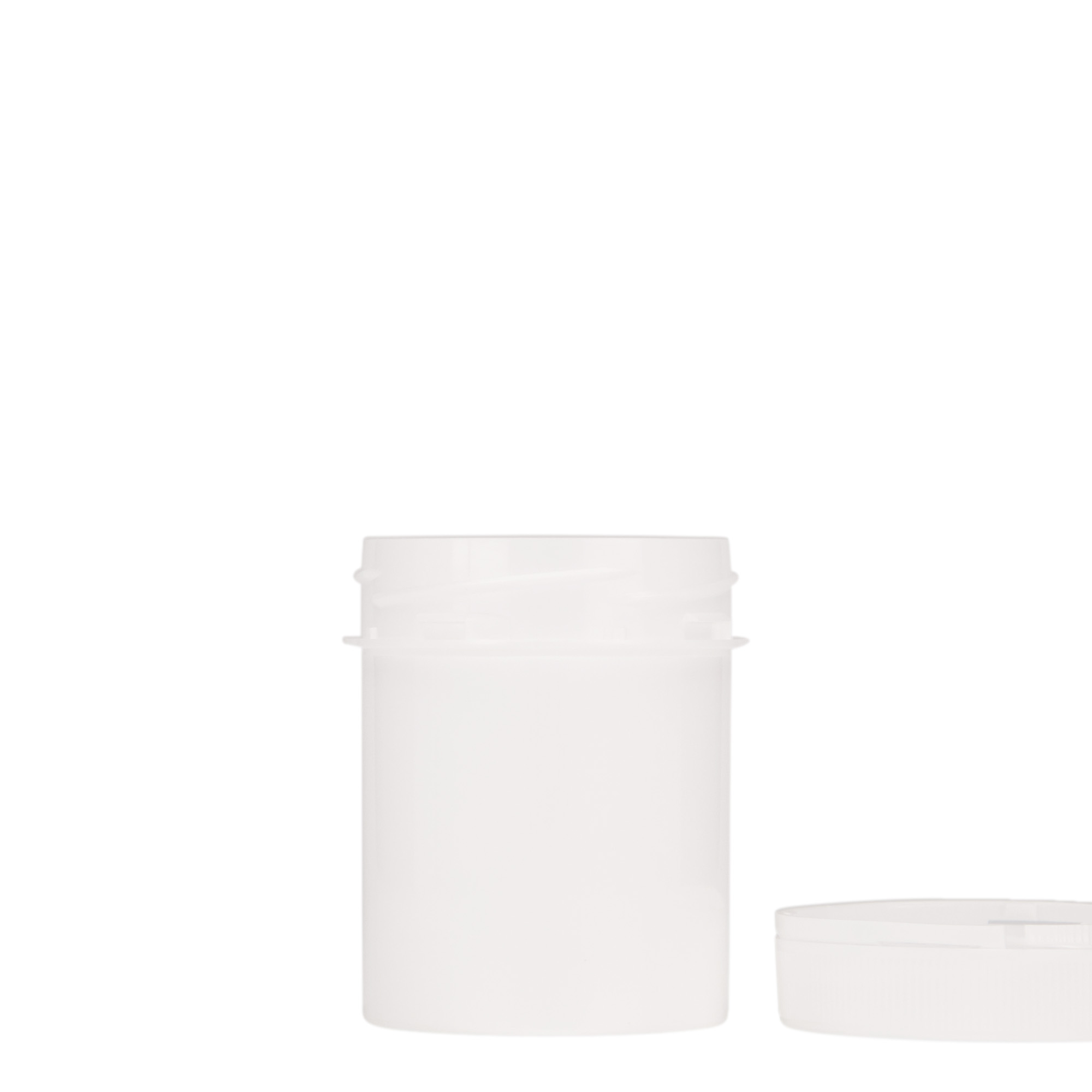150 ml barattolo di plastica 'Securilock', PP, bianco, bocca: chiusura a vite 150 ml barattolo di plastica 'Securilock', PP, bianco, bocca: chiusura a vite