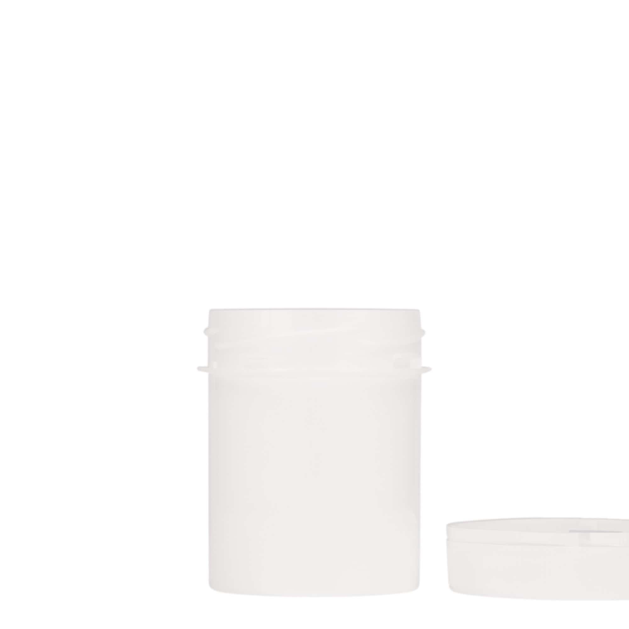 150 ml barattolo di plastica 'Securilock', PP, bianco, bocca: chiusura a vite