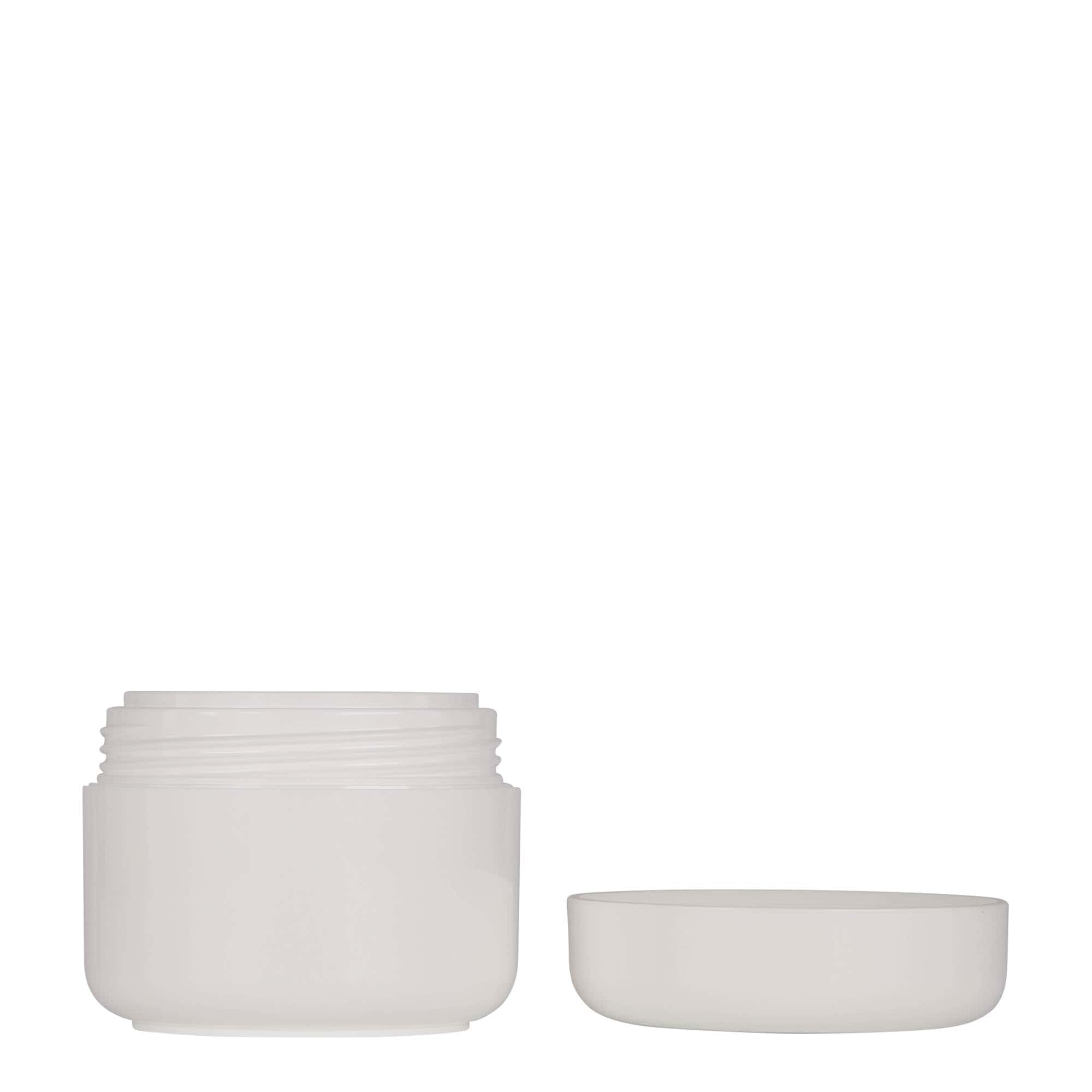 50 ml barattolo in plastica 'Bianca', PP, bianco, bocca: chiusura a vite