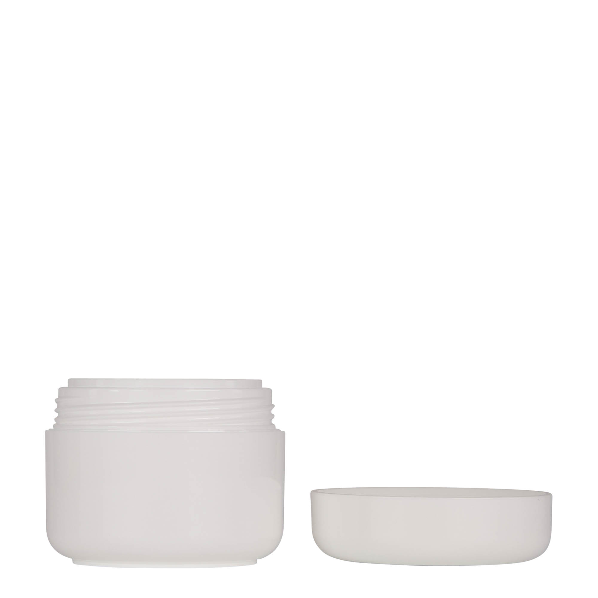 50 ml barattolo in plastica 'Bianca', PP, bianco, bocca: chiusura a vite 50 ml barattolo in plastica 'Bianca', PP, bianco, bocca: chiusura a vite