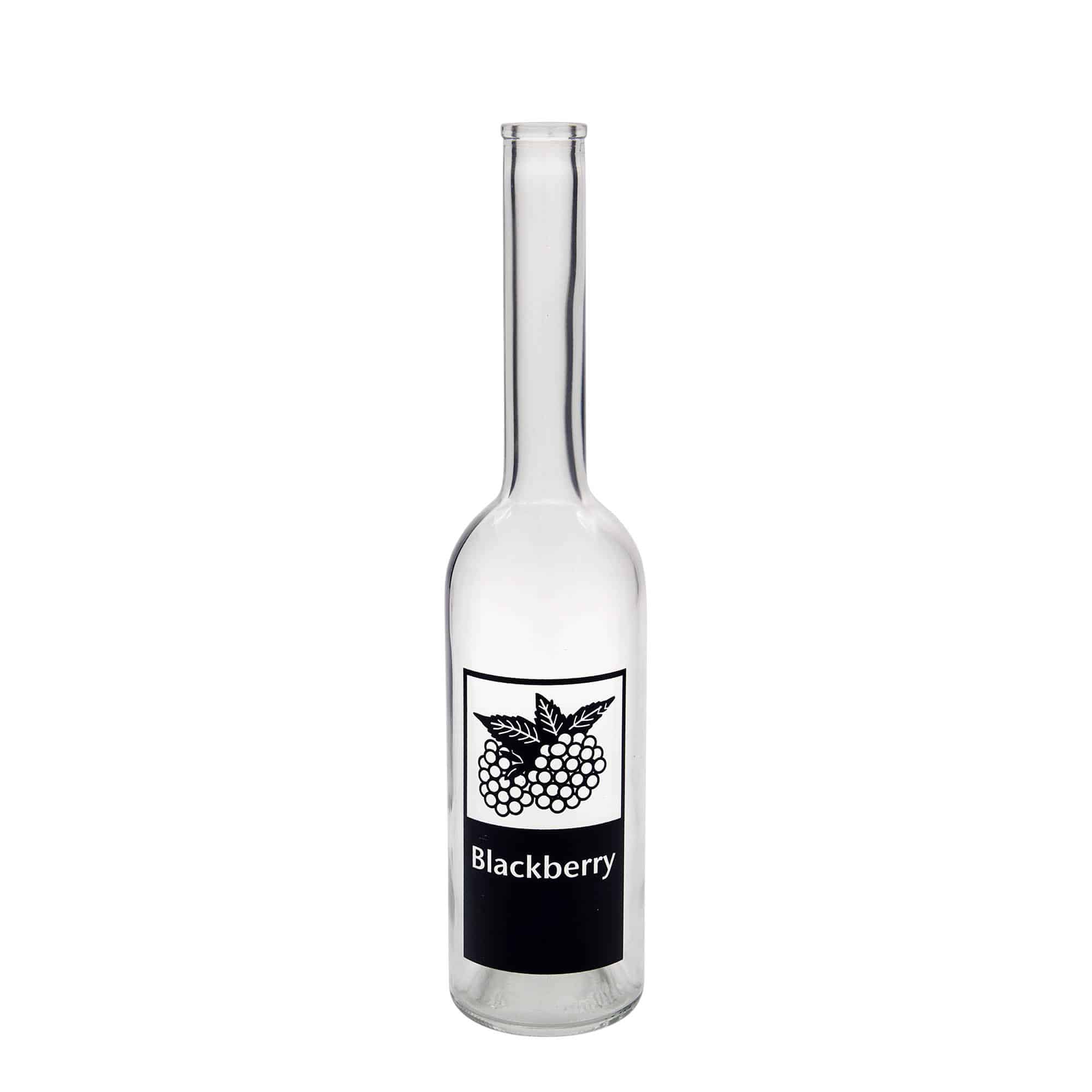500 ml Bottiglia di vetro 'Opera', motivo: Mora, imboccatura: fascetta 500 ml Bottiglia di vetro 'Opera', motivo: Mora, imboccatura: fascetta