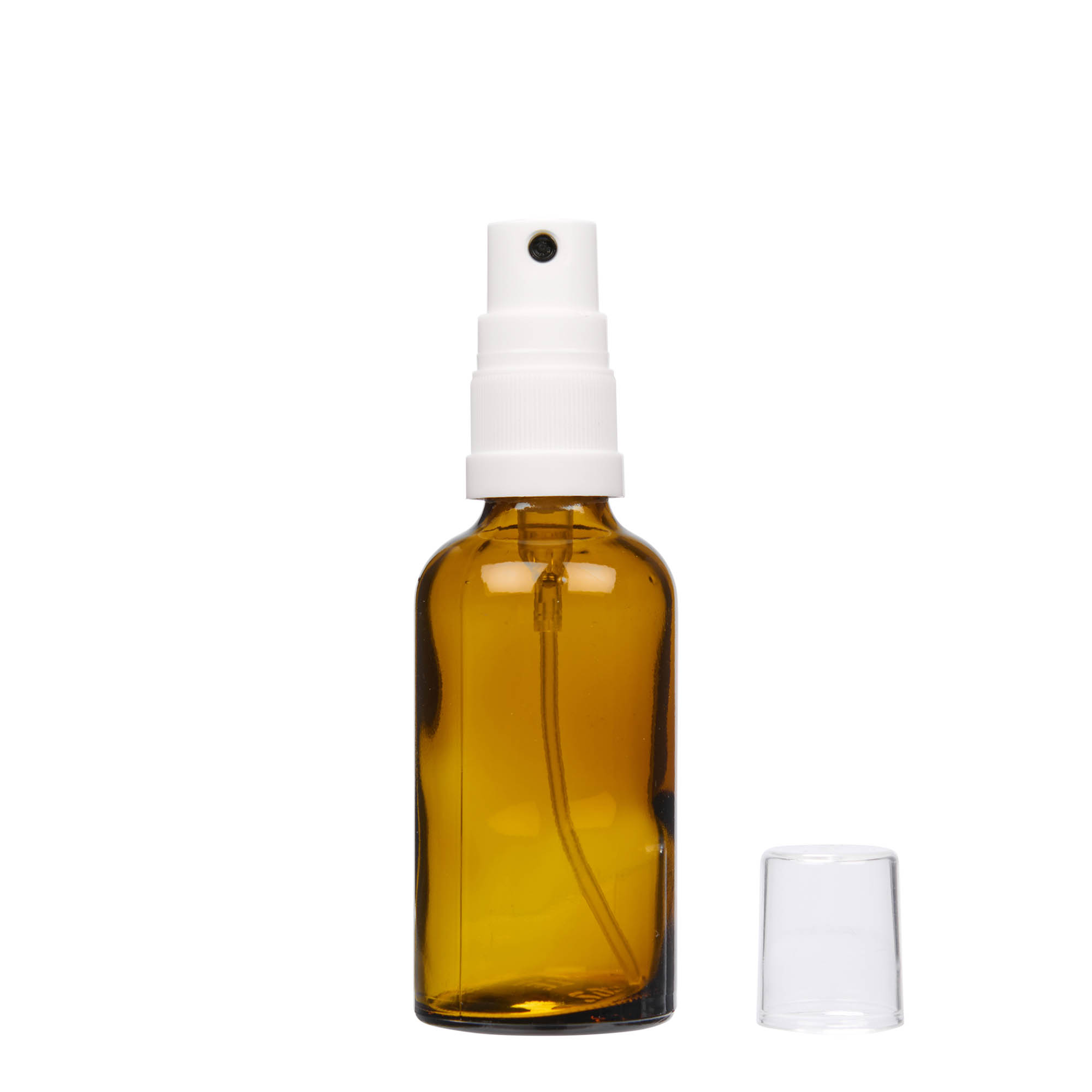 50 ml Flacone spray medicinale, vetro, marrone, bocca: DIN 18
