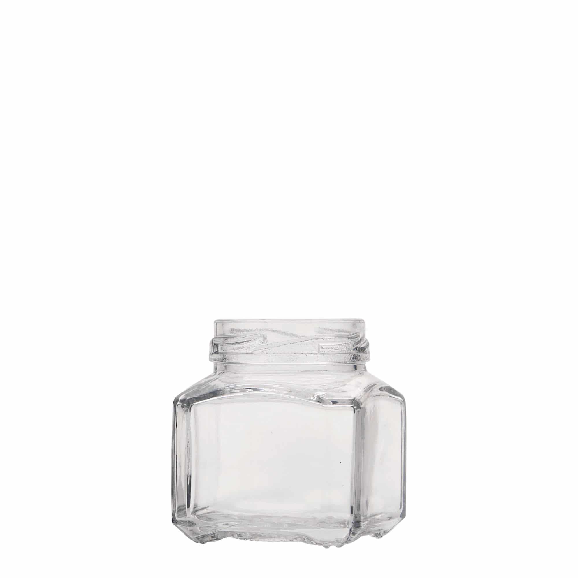 106 ml Vasetto quadrato 'Milano', vetro, imboccatura: Twist-Off (TO 48)
