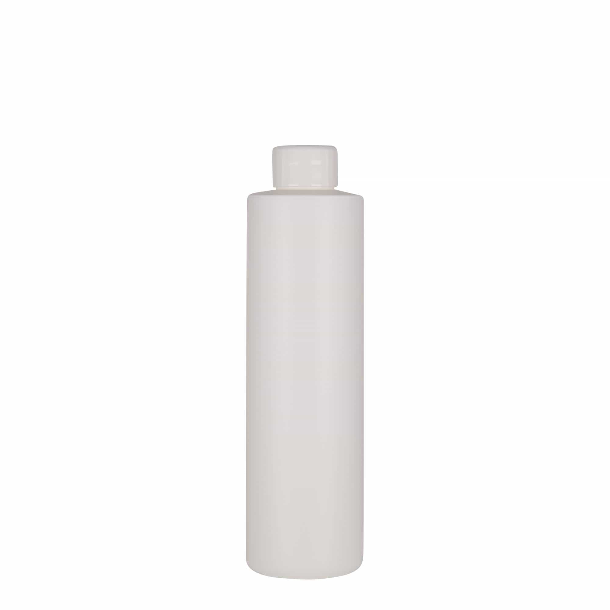 Bottiglia in plastica da 250 ml 'Pipe', HDPE verde, bianca, bocca: 24/410