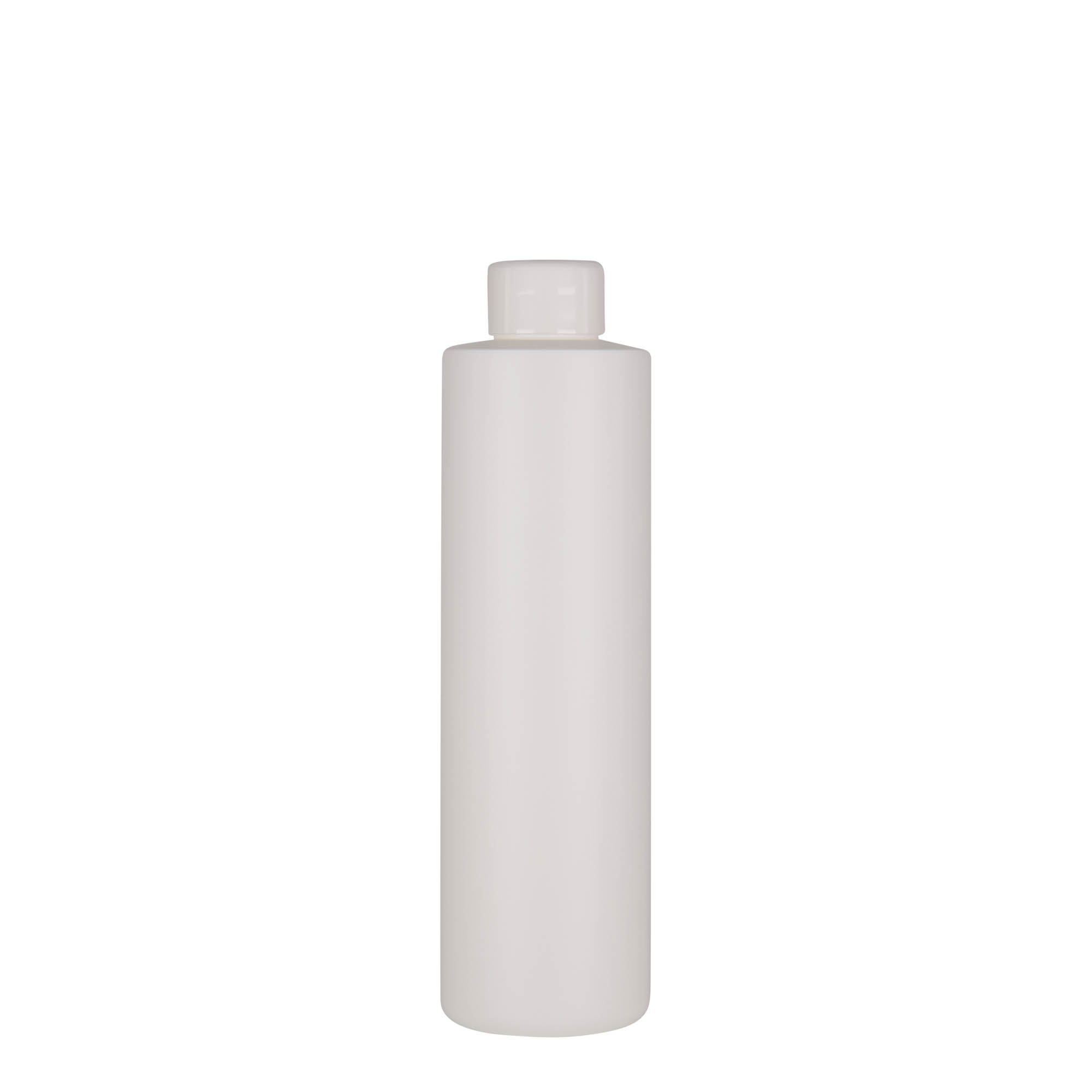 Bottiglia in plastica da 250 ml 'Pipe', HDPE verde, bianca, bocca: 24/410 Bottiglia in plastica da 250 ml 'Pipe', HDPE verde, bianca, bocca: 24/410