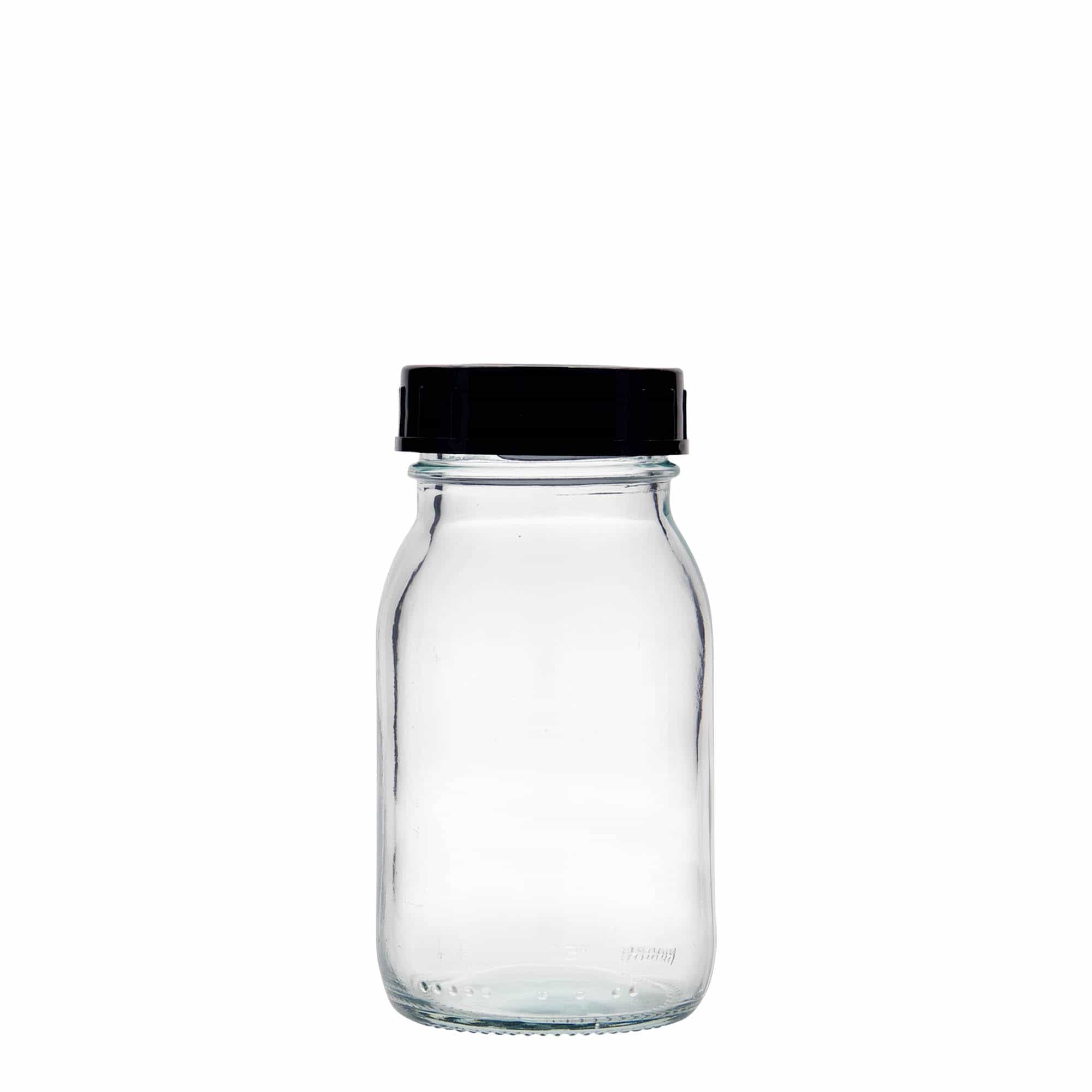 150 ml Vasetto di vetro a bocca larga, imboccatura: DIN 45