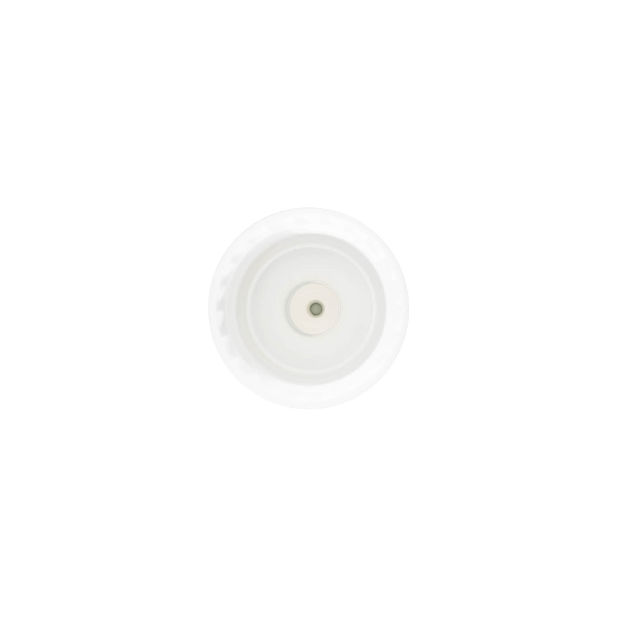 Tappo a vite con applicatore, plastica PP, bianco, per bocca: 24/410