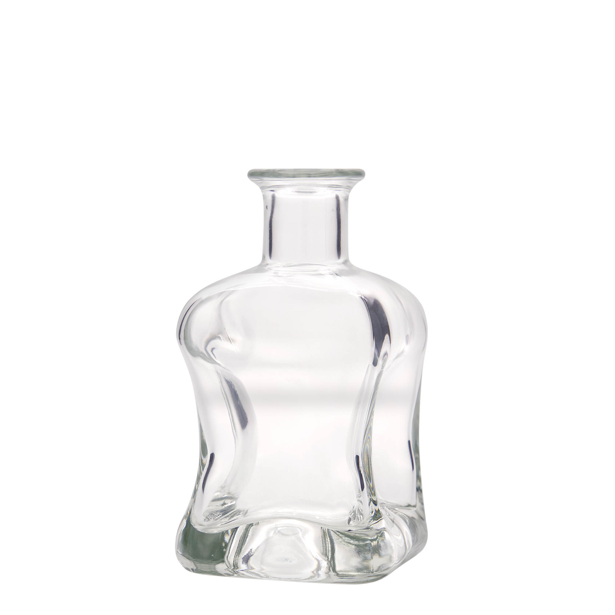 Bottiglia di vetro da 350 ml 'Dublin', quadrata, bocca: sughero Bottiglia di vetro da 350 ml 'Dublin', quadrata, bocca: sughero