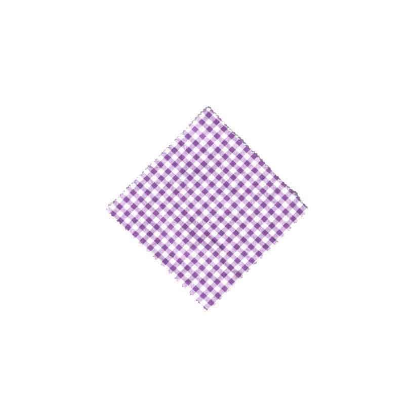 Copri vasetti in stoffa a quadretti 15x15, quadrati, tessuto, lilla, imboccatura: TO58-TO82