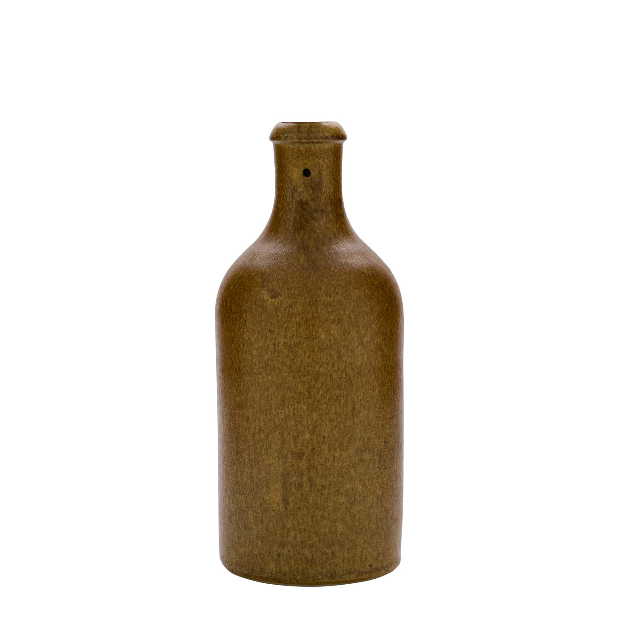 Brocca da 500 ml, gres, marrone cristallo, bocca: chiusura a staffa