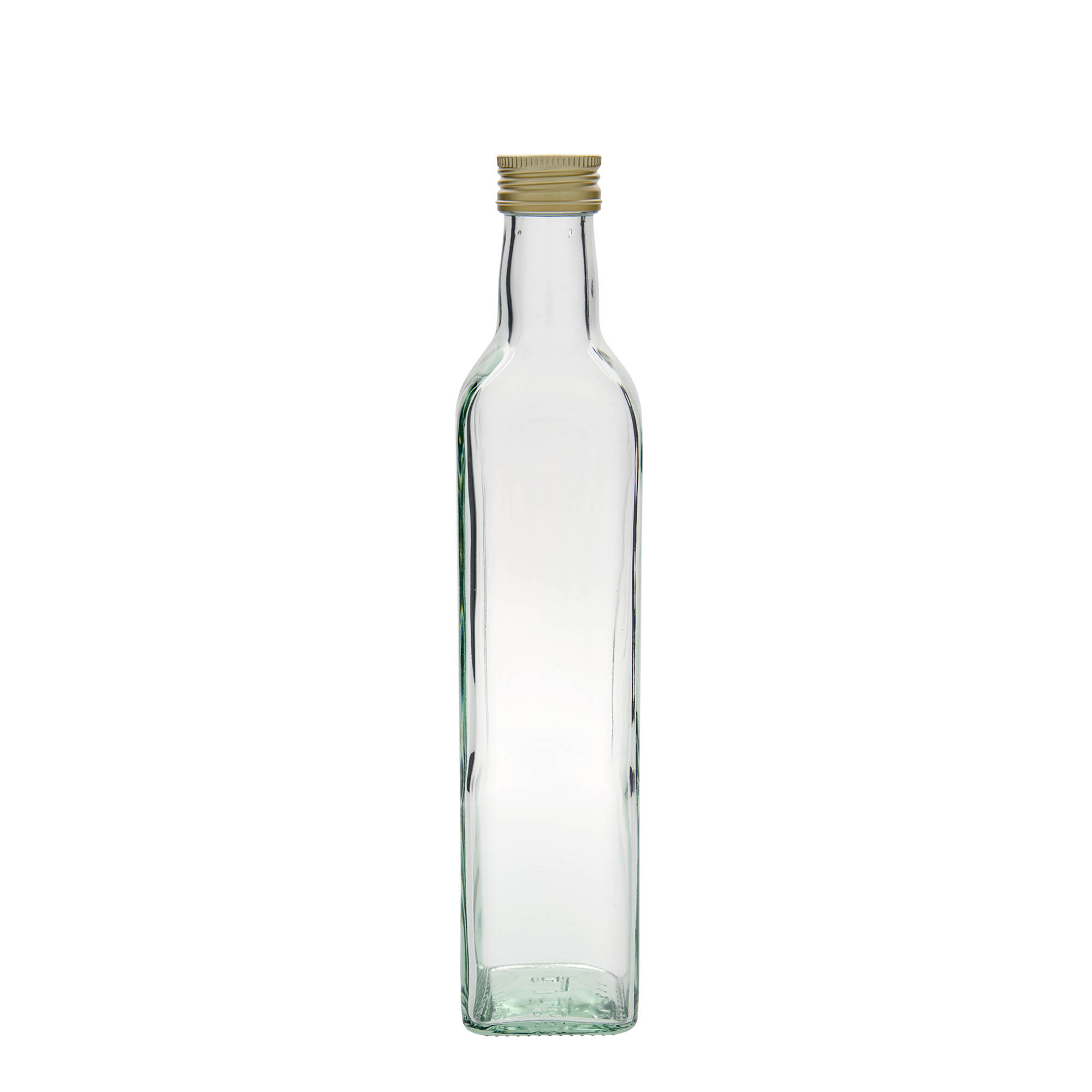 Bottiglia di vetro da 500 ml 'Marasca', quadrata, bocca: PP 31,5 Bottiglia di vetro da 500 ml 'Marasca', quadrata, bocca: PP 31,5