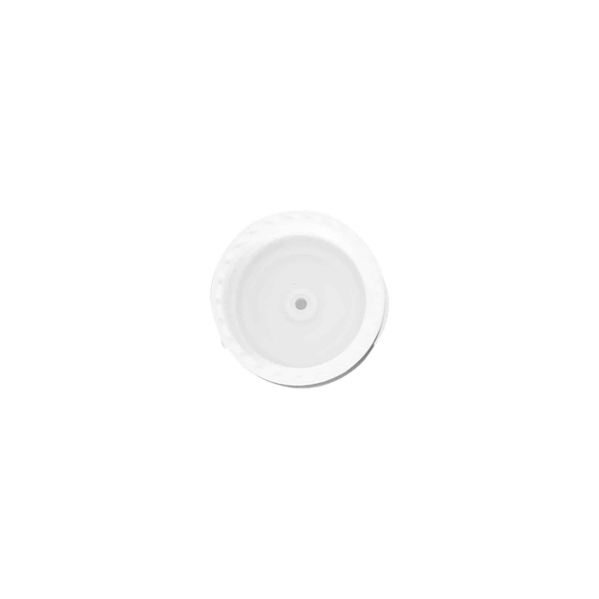 Tappo a vite con cerniera Flip-Top, plastica PP, bianco, per imboccatura: 20/410