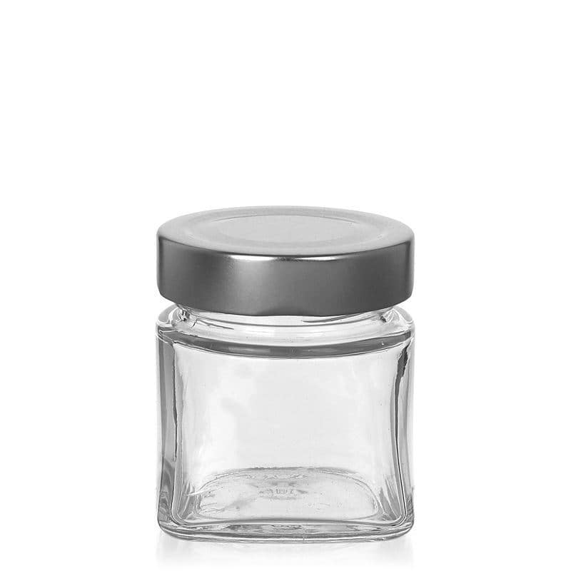 106 ml Vasetto quadrato 'Luxor', imboccatura: Twist-Off Deep (DTO 58)
