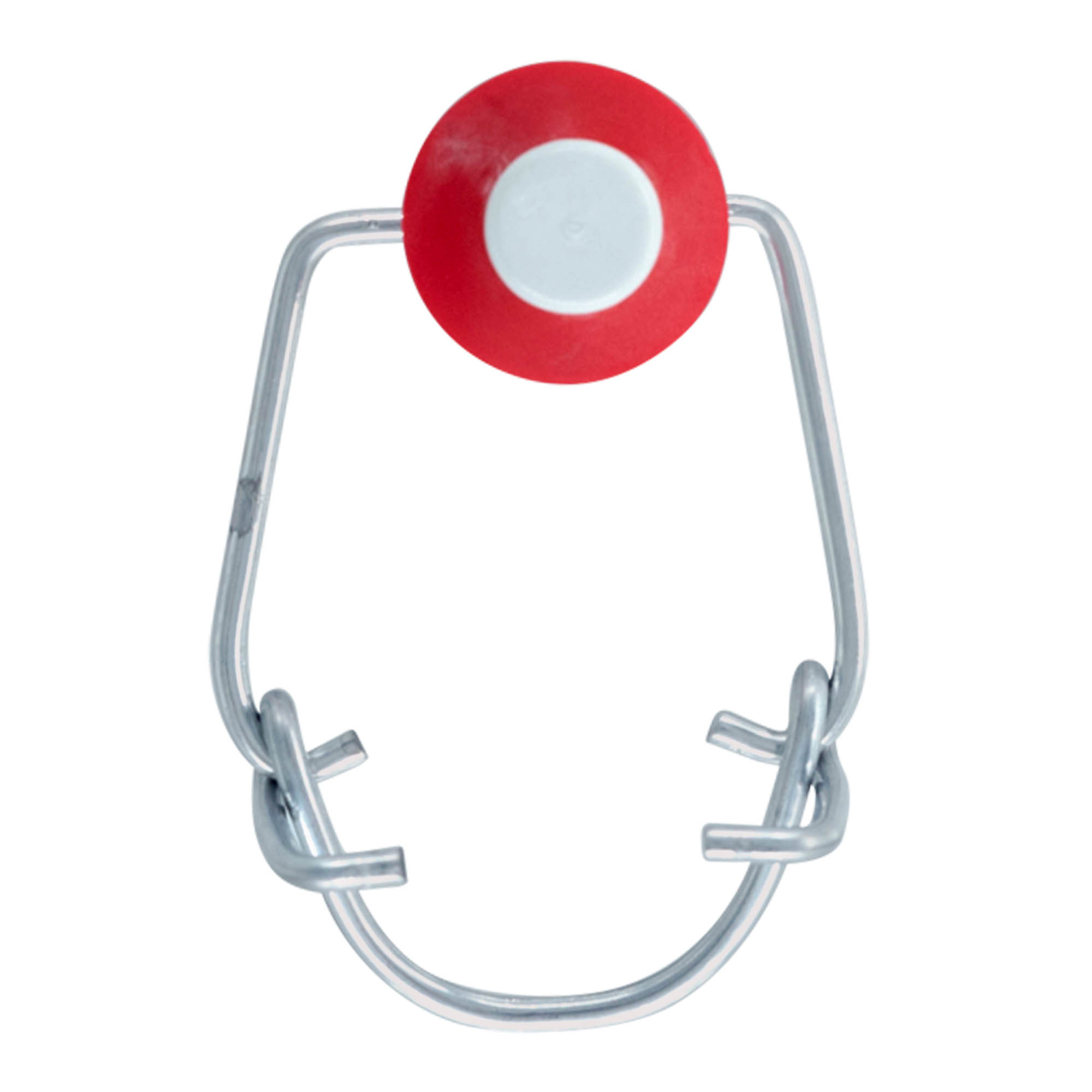 Chiusura a fibbia standard, plastica, rosso-bianco Chiusura a fibbia standard, plastica, rosso-bianco