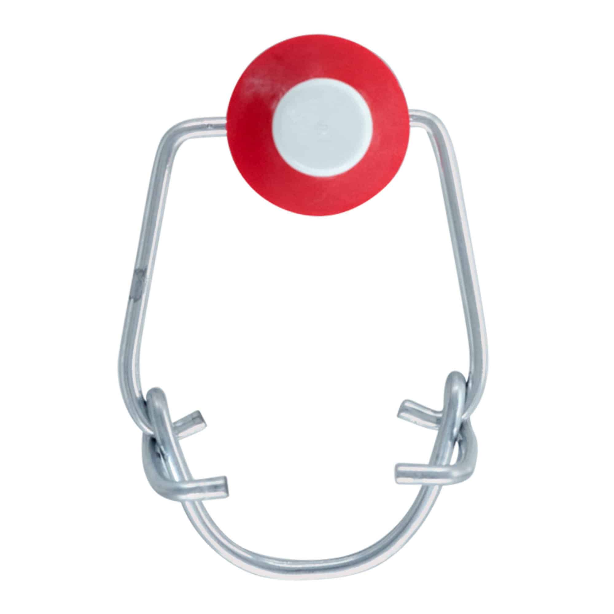 Chiusura a fibbia standard, plastica, rosso-bianco
