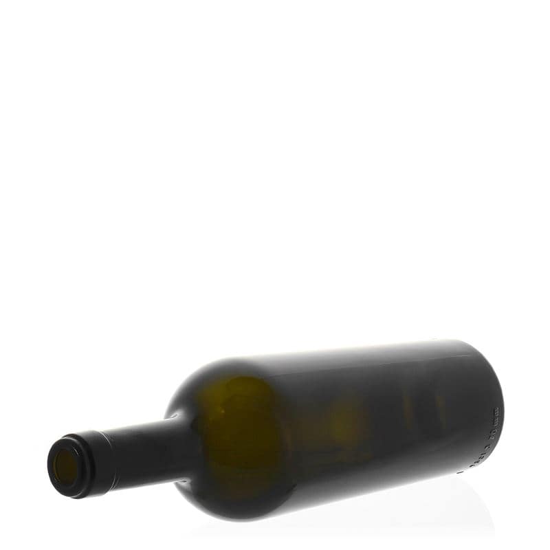 750 ml Bottiglia da vino 'Imperiale', verde antico, imboccatura: fascetta