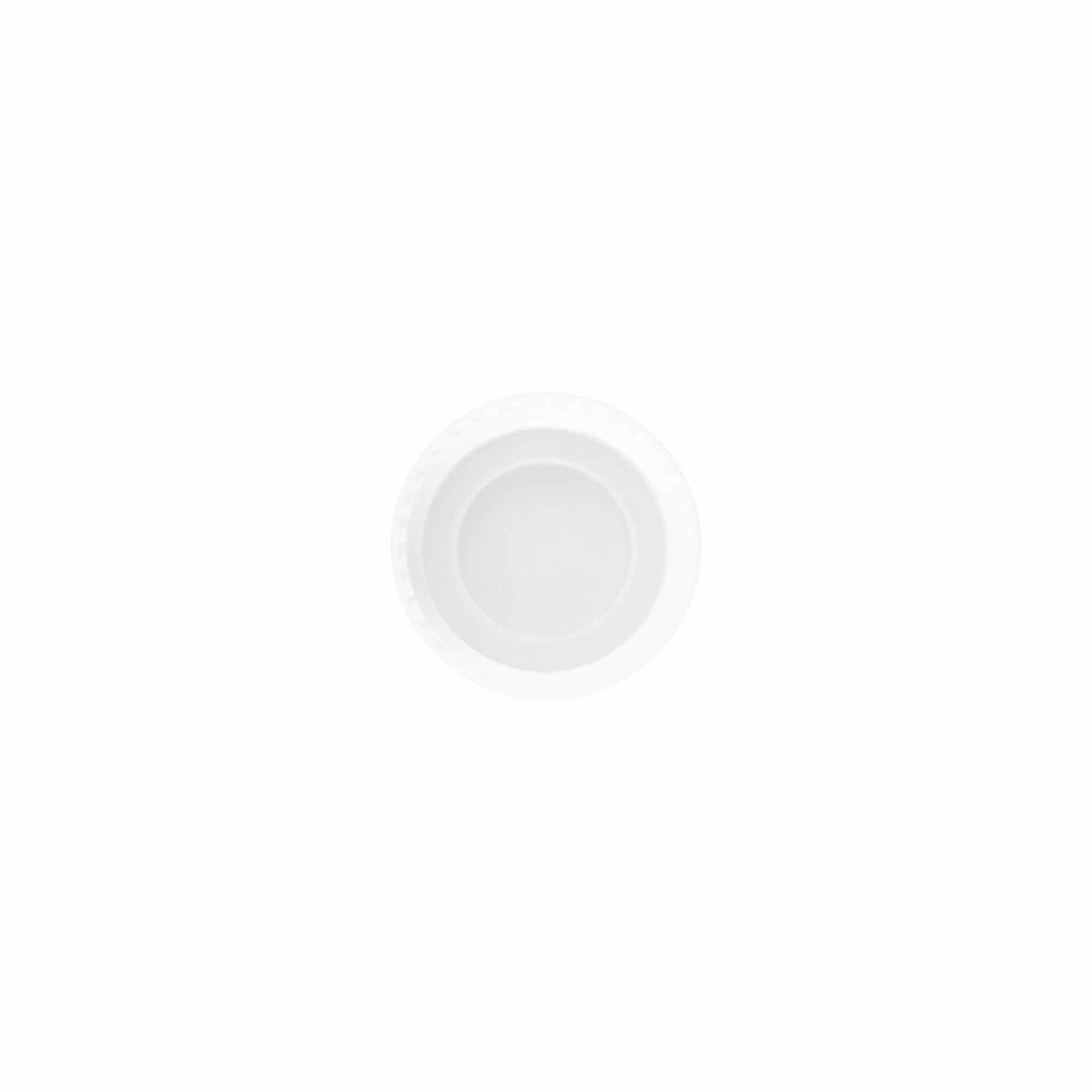Tappo a vite, plastica PP, bianco, per imboccatura: 20/410