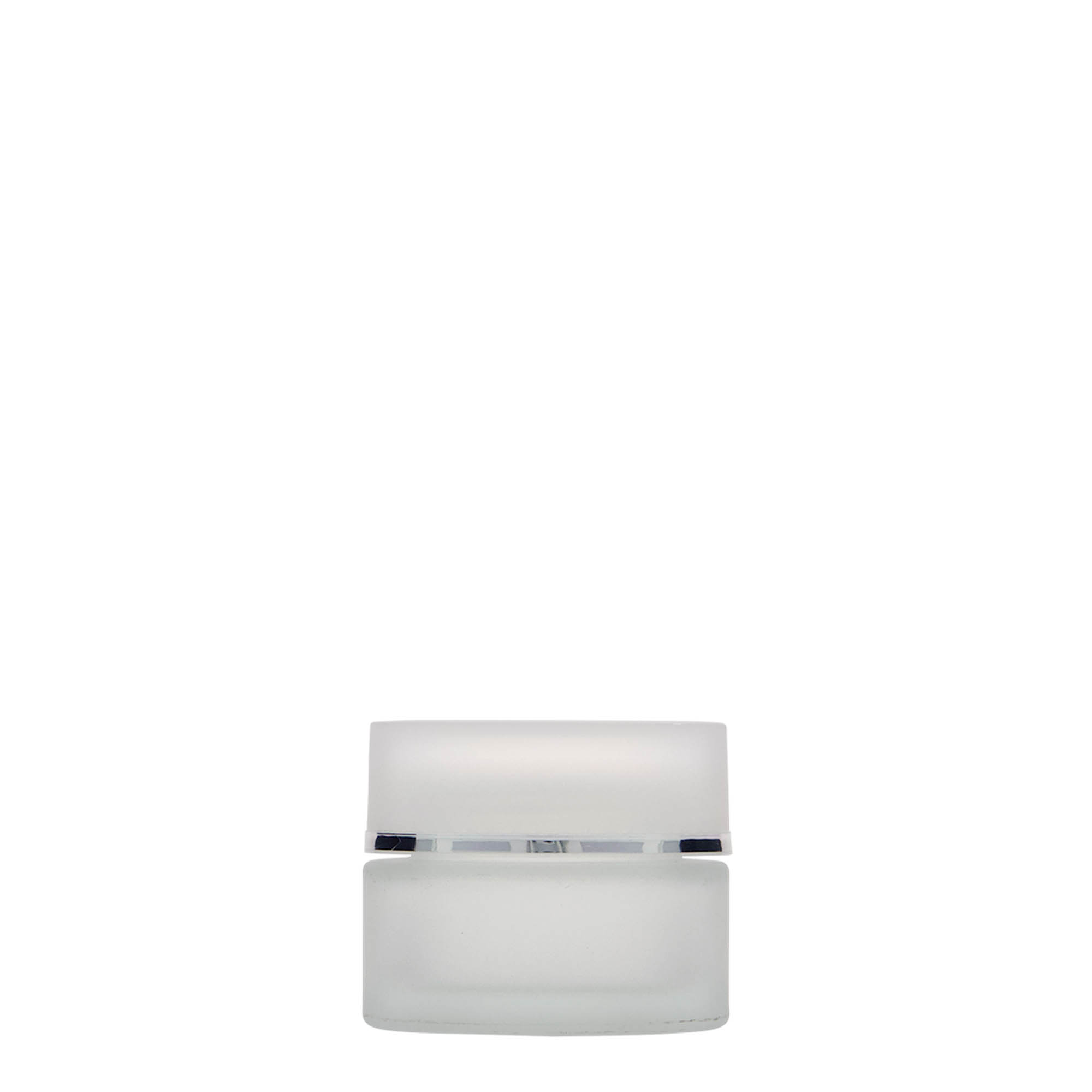 15 ml barattolo 'Edizione Platino', vetro, ghiacciato, bocca: chiusura a vite 15 ml barattolo 'Edizione Platino', vetro, ghiacciato, bocca: chiusura a vite