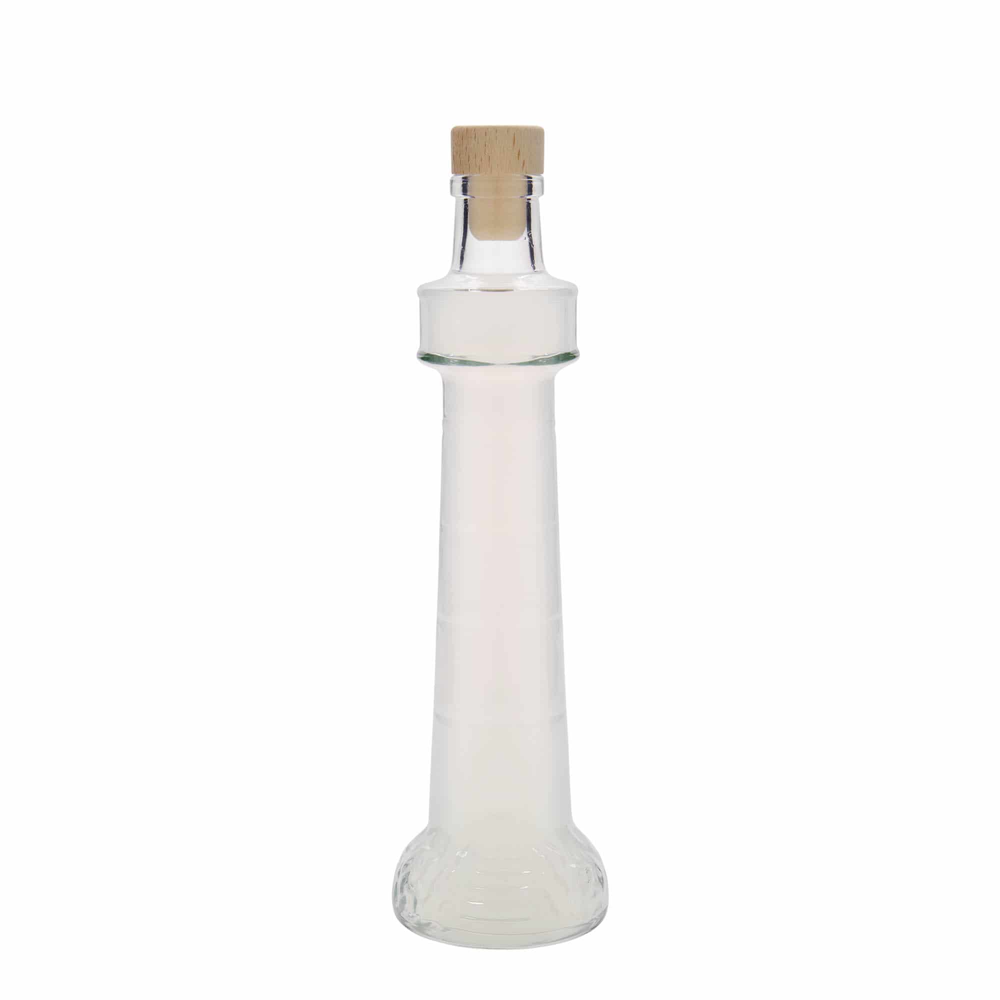 200 ml Bottiglia 'Faro', vetro, imboccatura: fascetta