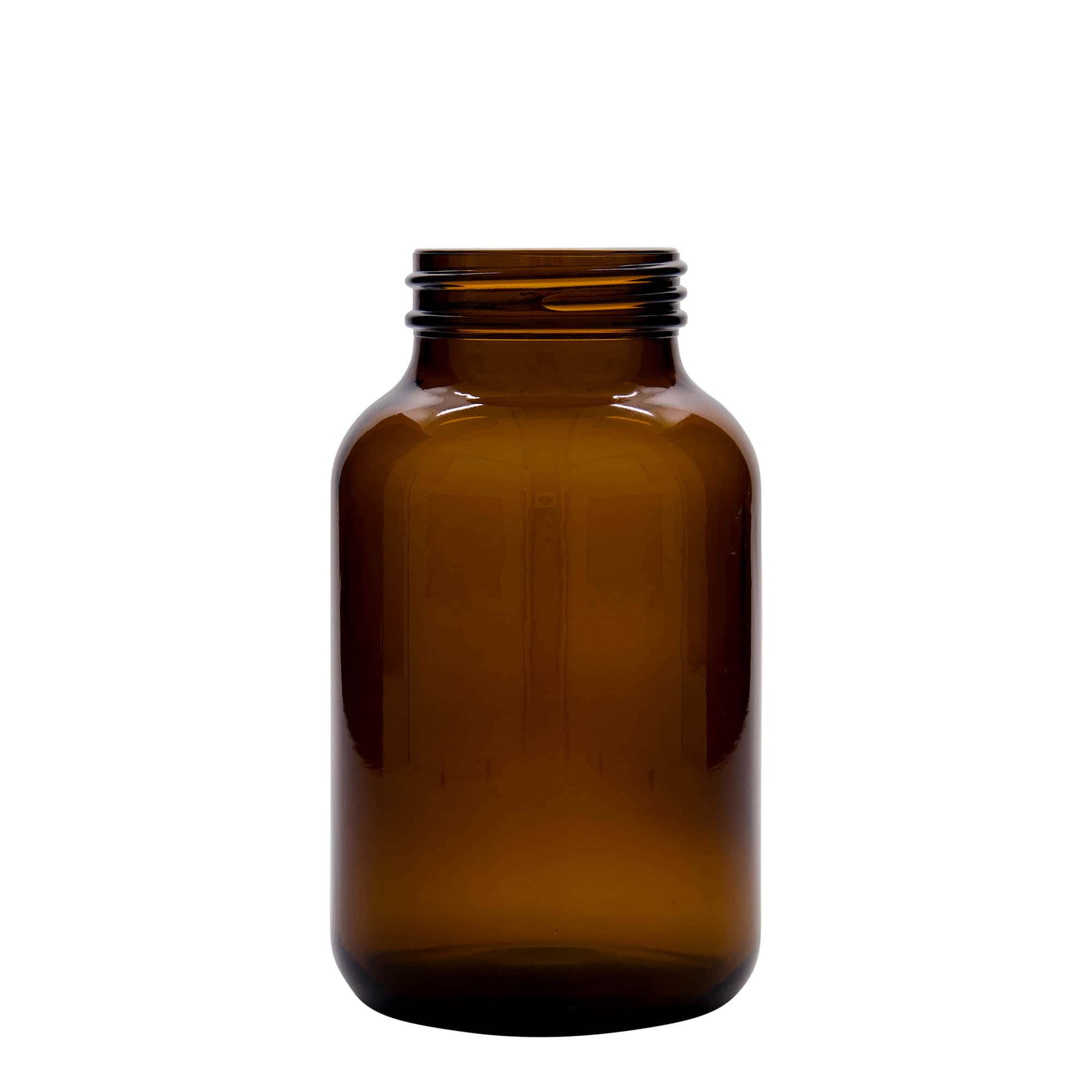 1.000 ml Vasetto di vetro a bocca larga, marrone, imboccatura: DIN 68 1.000 ml Vasetto di vetro a bocca larga, marrone, imboccatura: DIN 68