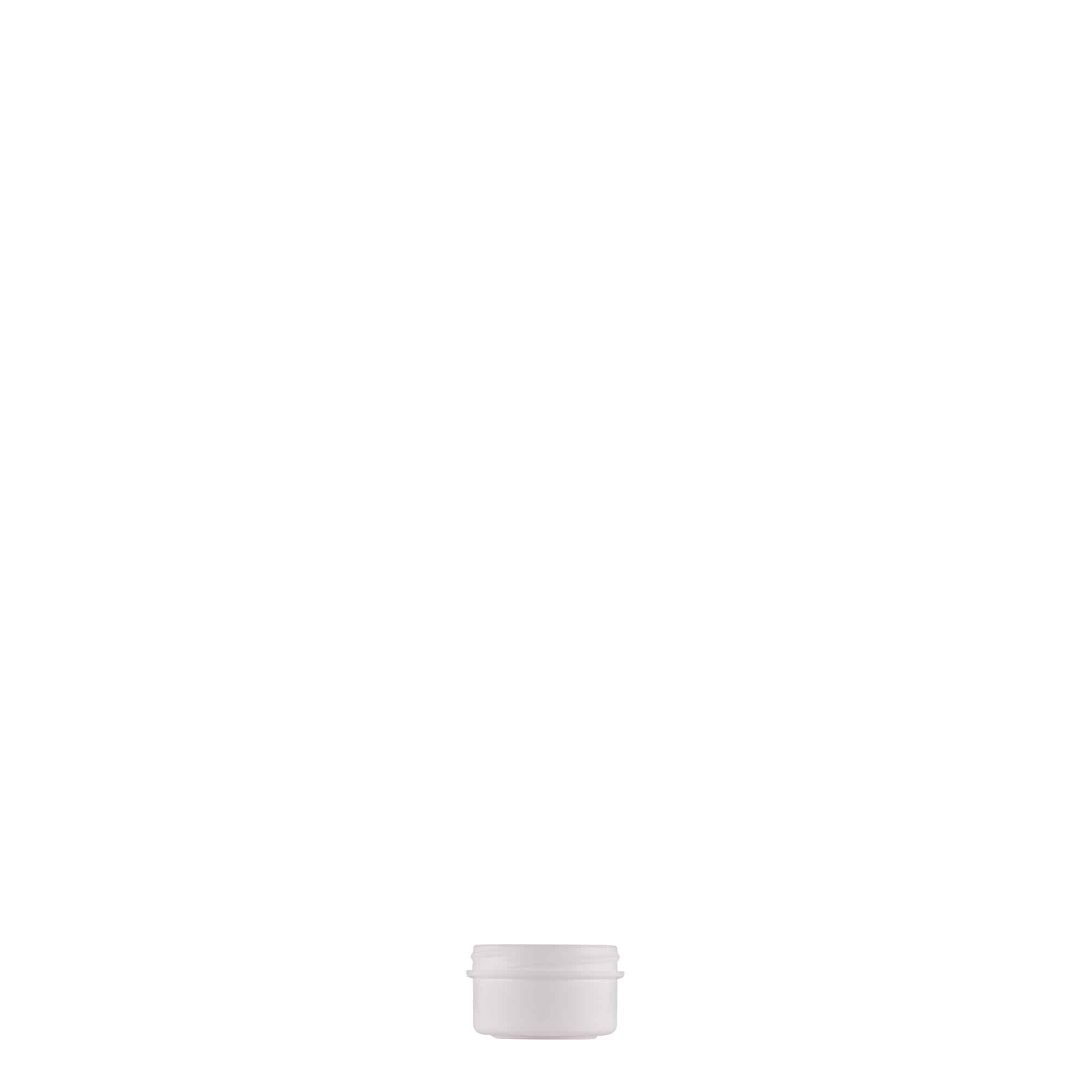 6 ml barattolo in plastica 'White Line', PP, bianco, bocca: chiusura a vite