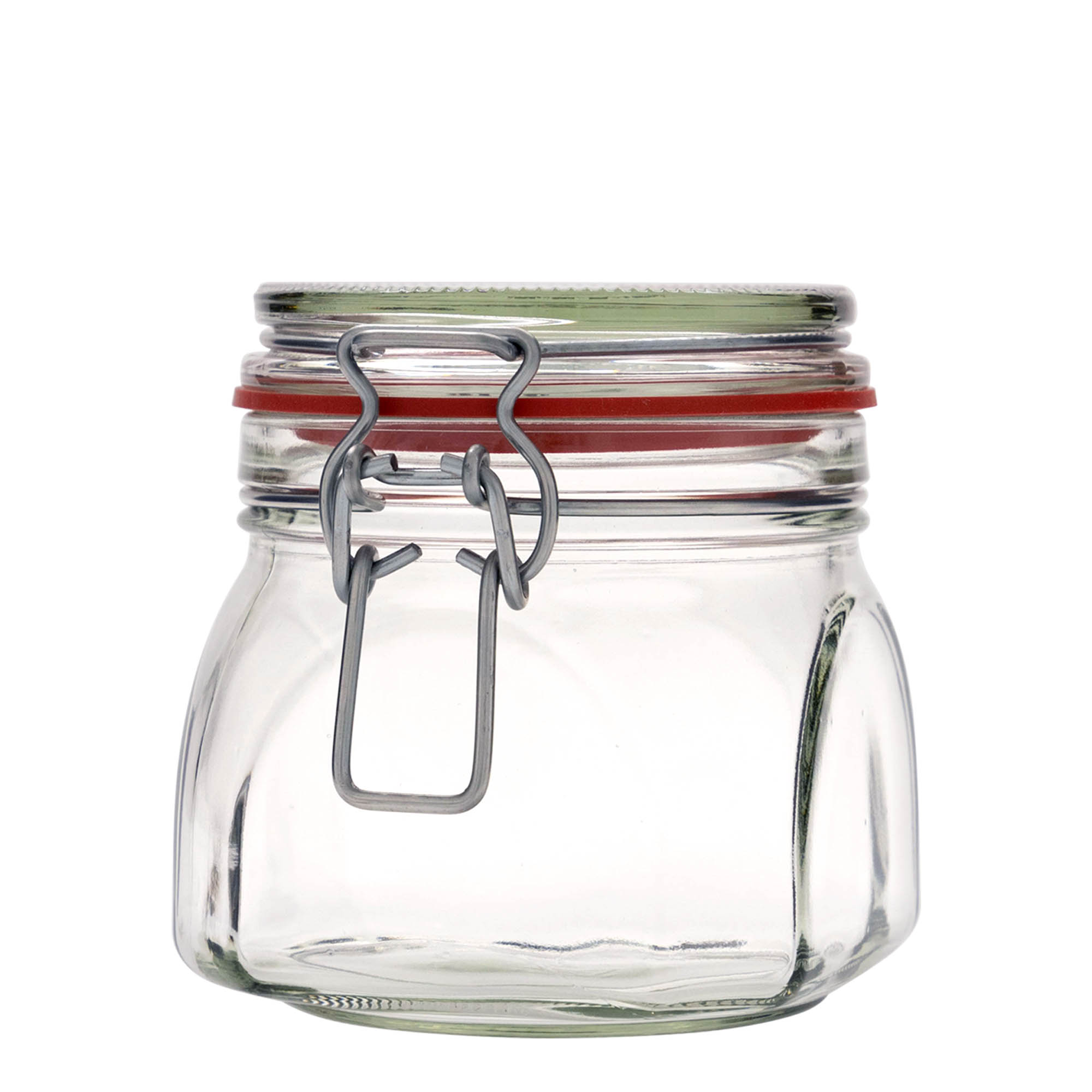 Barattolo con chiusura a filo da 630 ml, quadrato, apertura: chiusura a filo Barattolo con chiusura a filo da 630 ml, quadrato, apertura: chiusura a filo